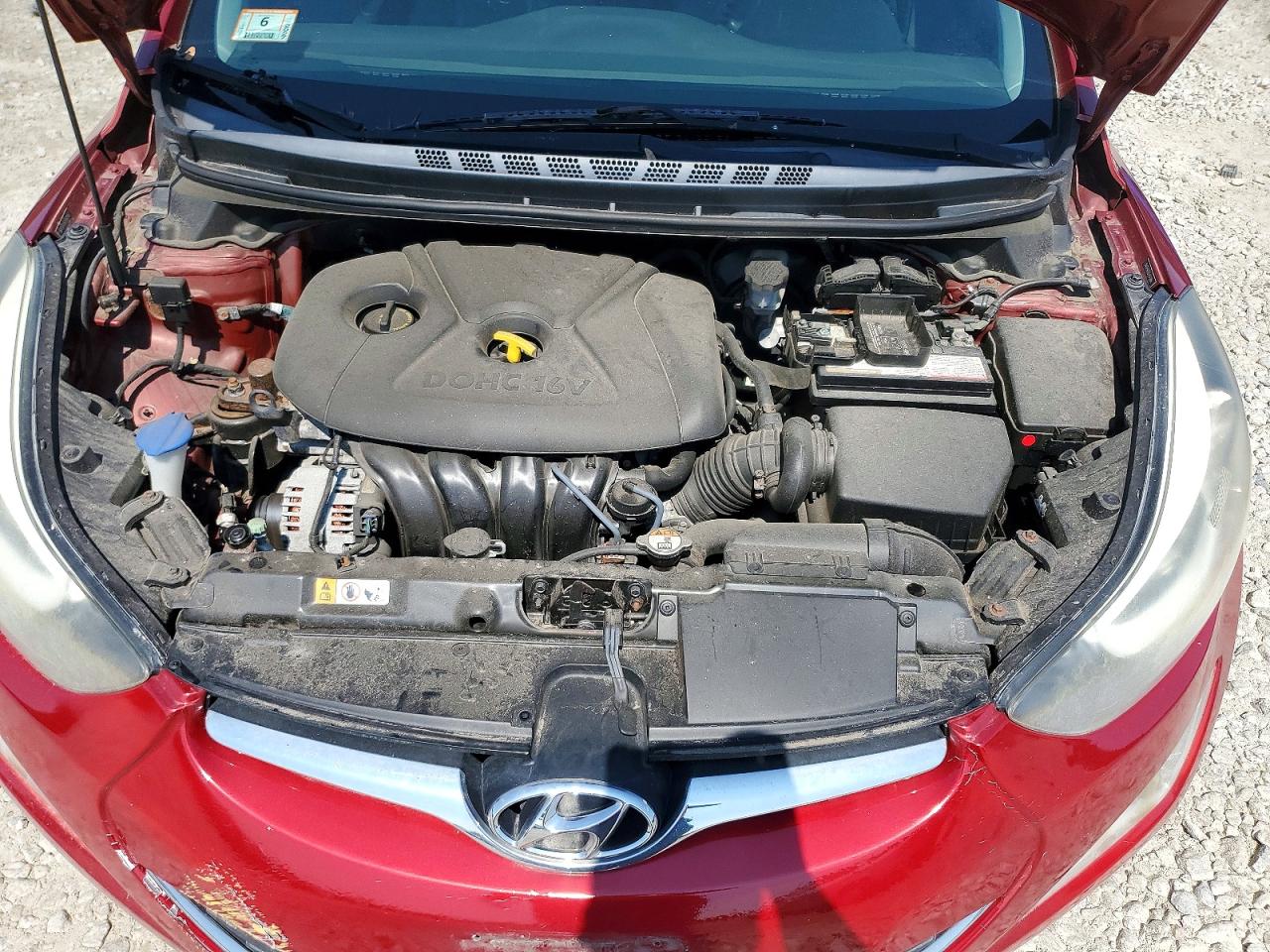 2014 Hyundai Elantra Se Red vin: 5NPDH4AE6EH542466