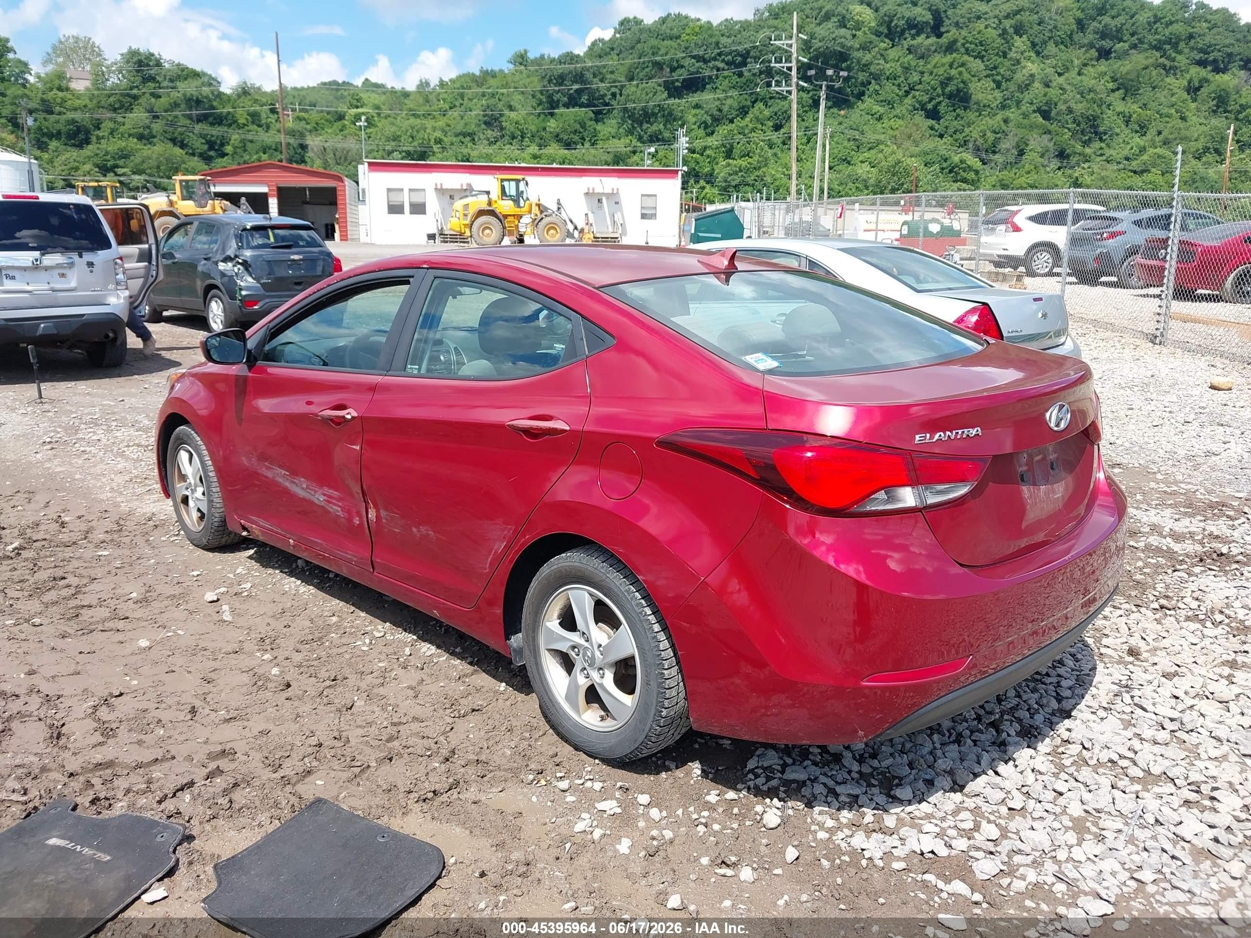 2014 Hyundai Elantra Se Red vin: 5NPDH4AE6EH543231