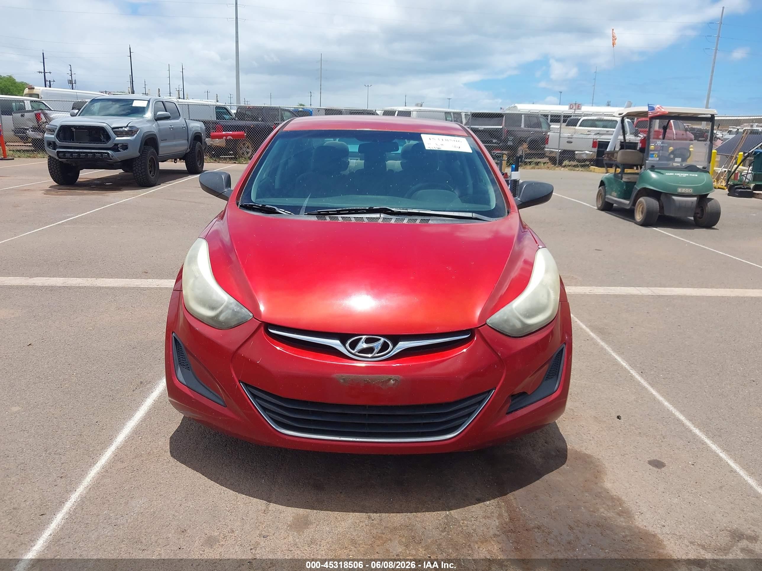 2014 Hyundai Elantra Se Red vin: 5NPDH4AE6EH545612