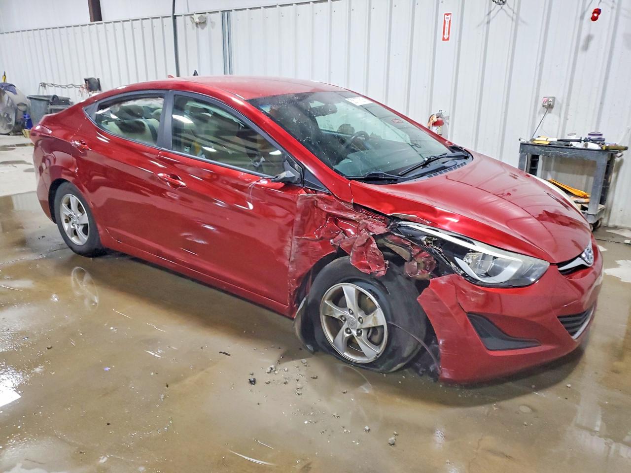 2014 Hyundai Elantra Se Red vin: 5NPDH4AE6EH546310