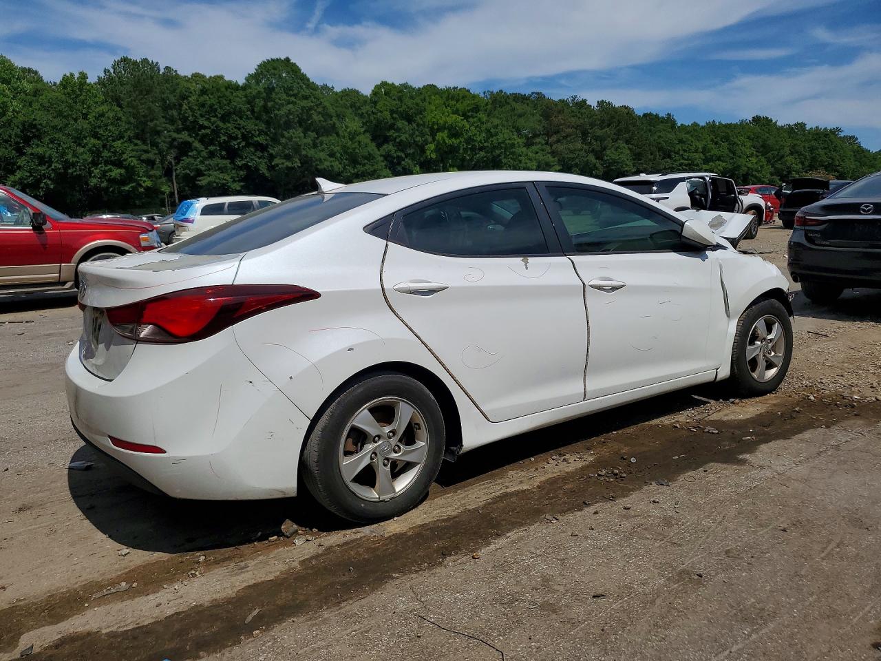 2015 Hyundai Elantra Se White vin: 5NPDH4AE6FH556692