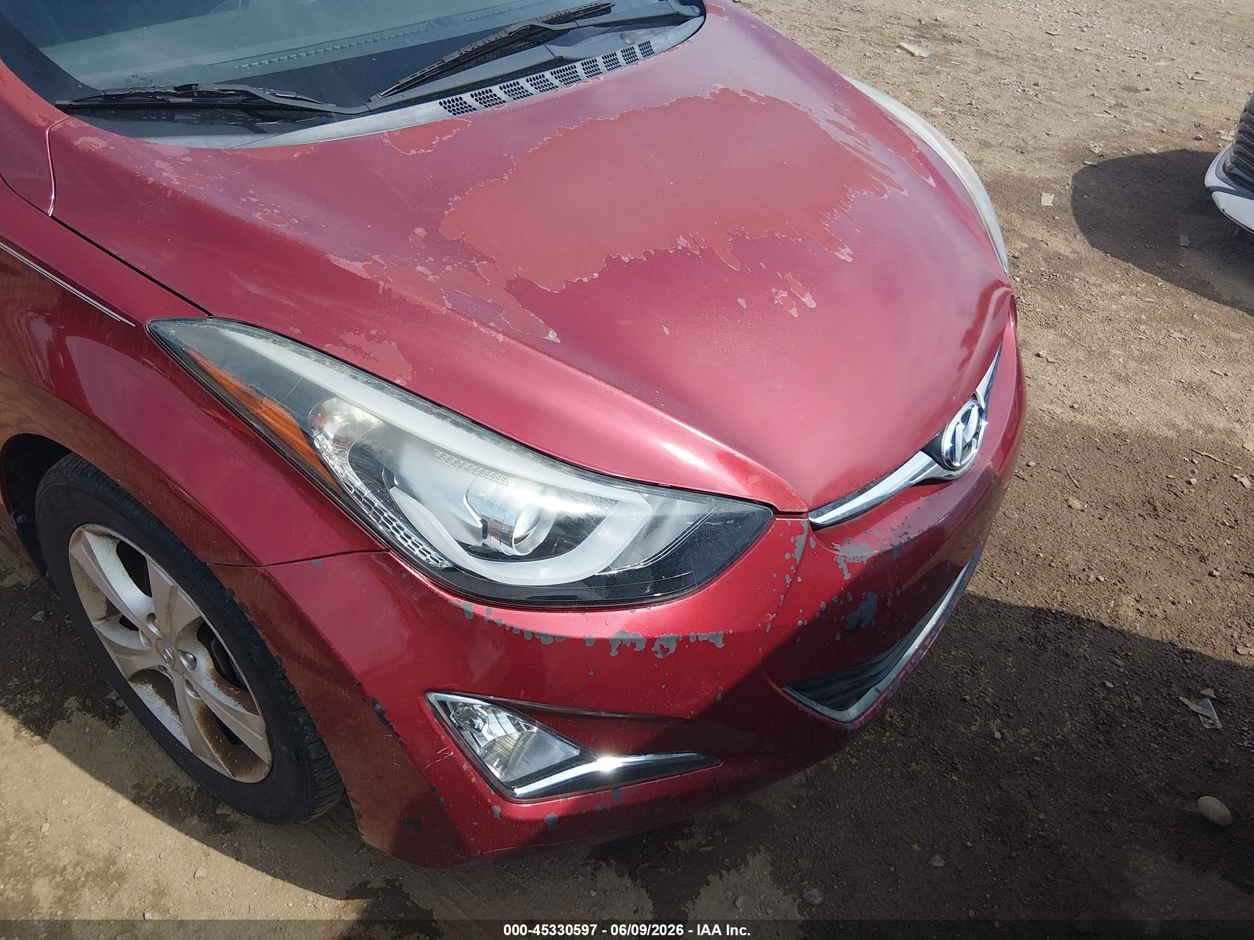 2015 Hyundai Elantra Se Burgundy vin: 5NPDH4AE6FH557096
