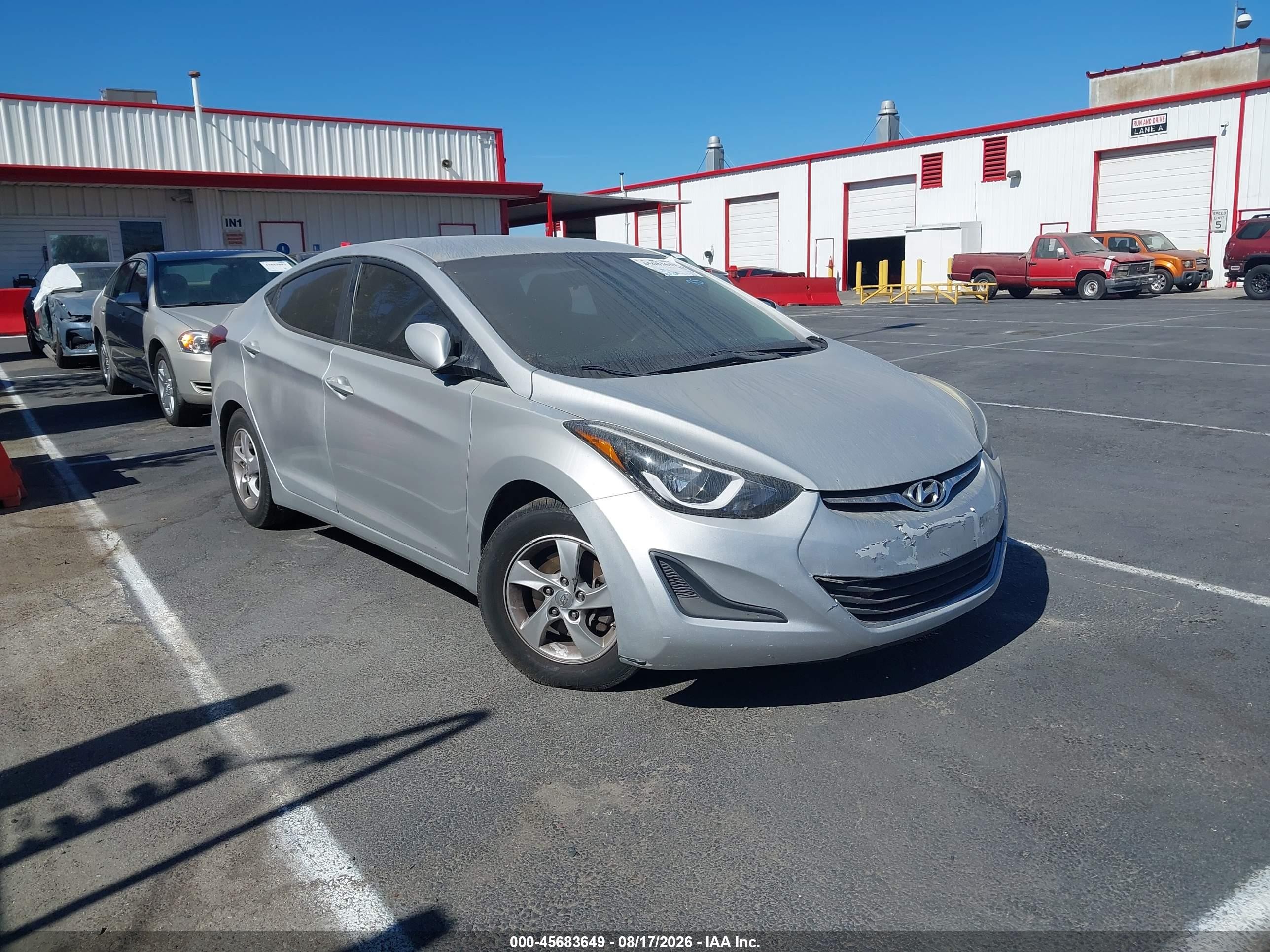 2015 Hyundai Elantra Se Silver vin: 5NPDH4AE6FH561181
