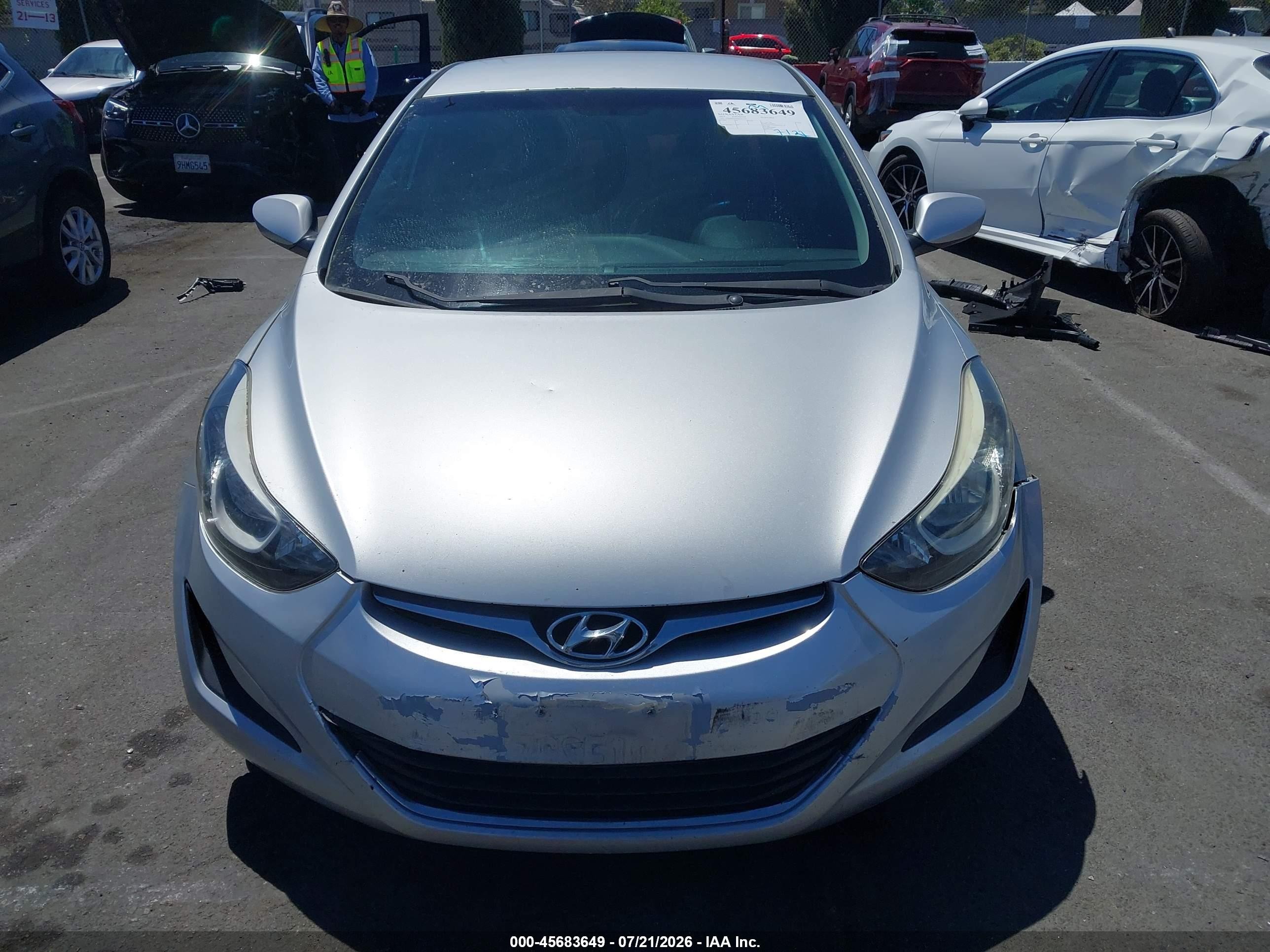 2015 Hyundai Elantra Se Серебряный vin: 5NPDH4AE6FH561181