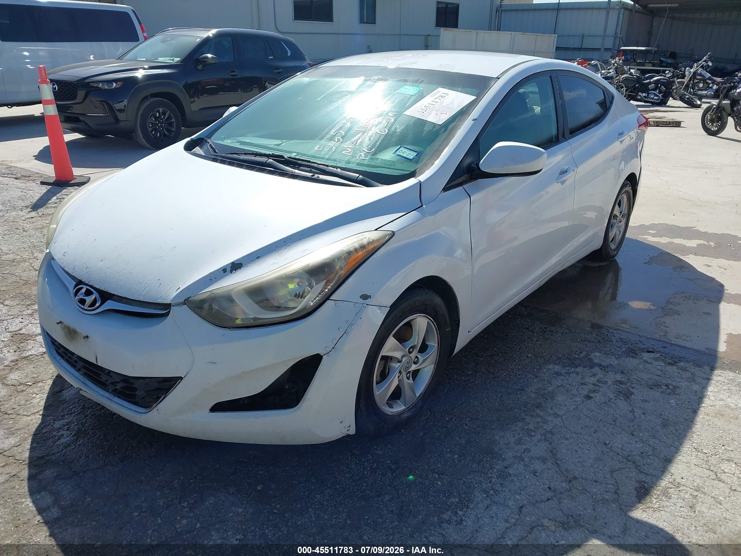 2015 Hyundai Elantra Se White vin: 5NPDH4AE6FH565215