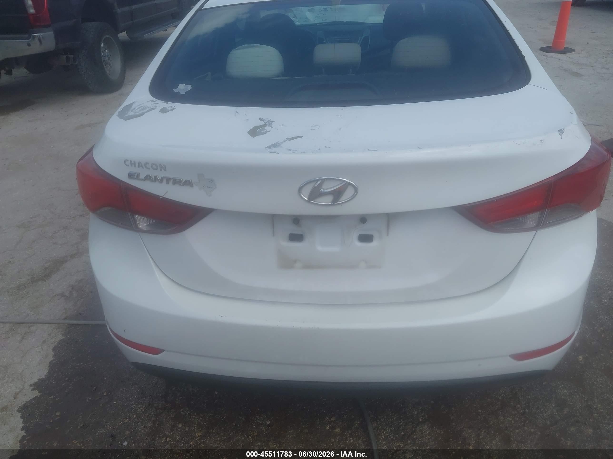 2015 Hyundai Elantra Se White vin: 5NPDH4AE6FH565215