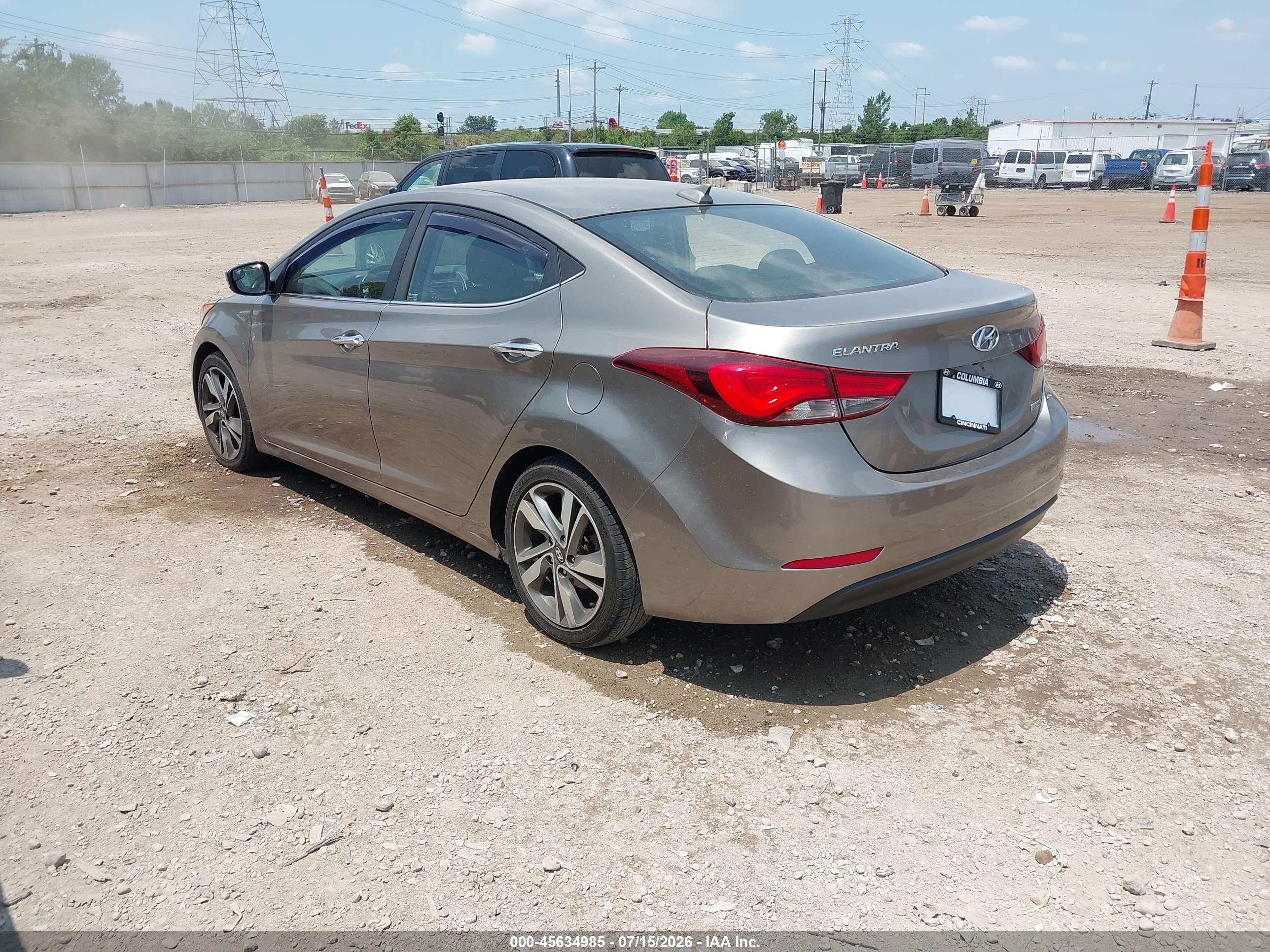 2015 Hyundai Elantra Limited Gray vin: 5NPDH4AE6FH585707