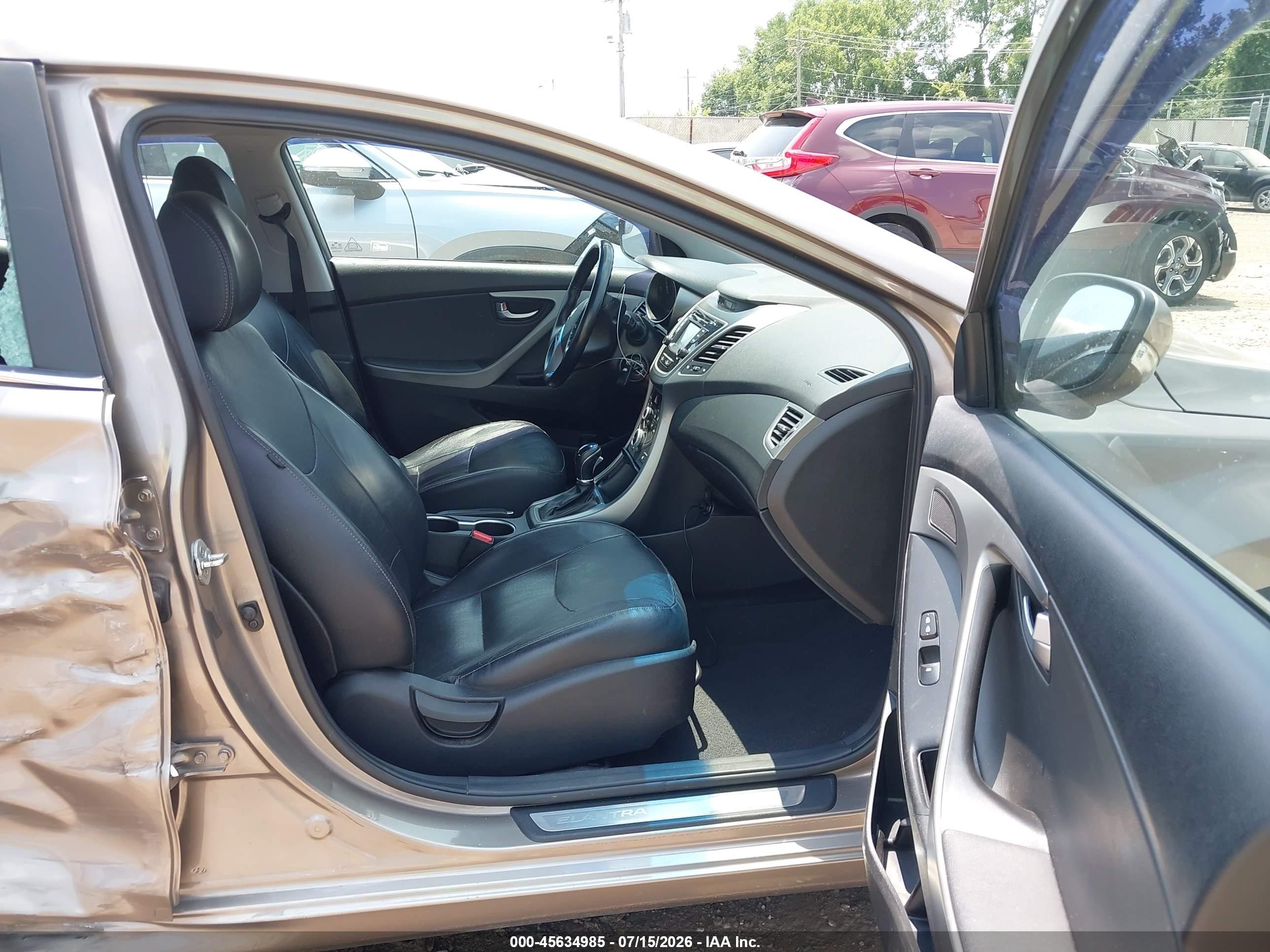 2015 Hyundai Elantra Limited Gray vin: 5NPDH4AE6FH585707