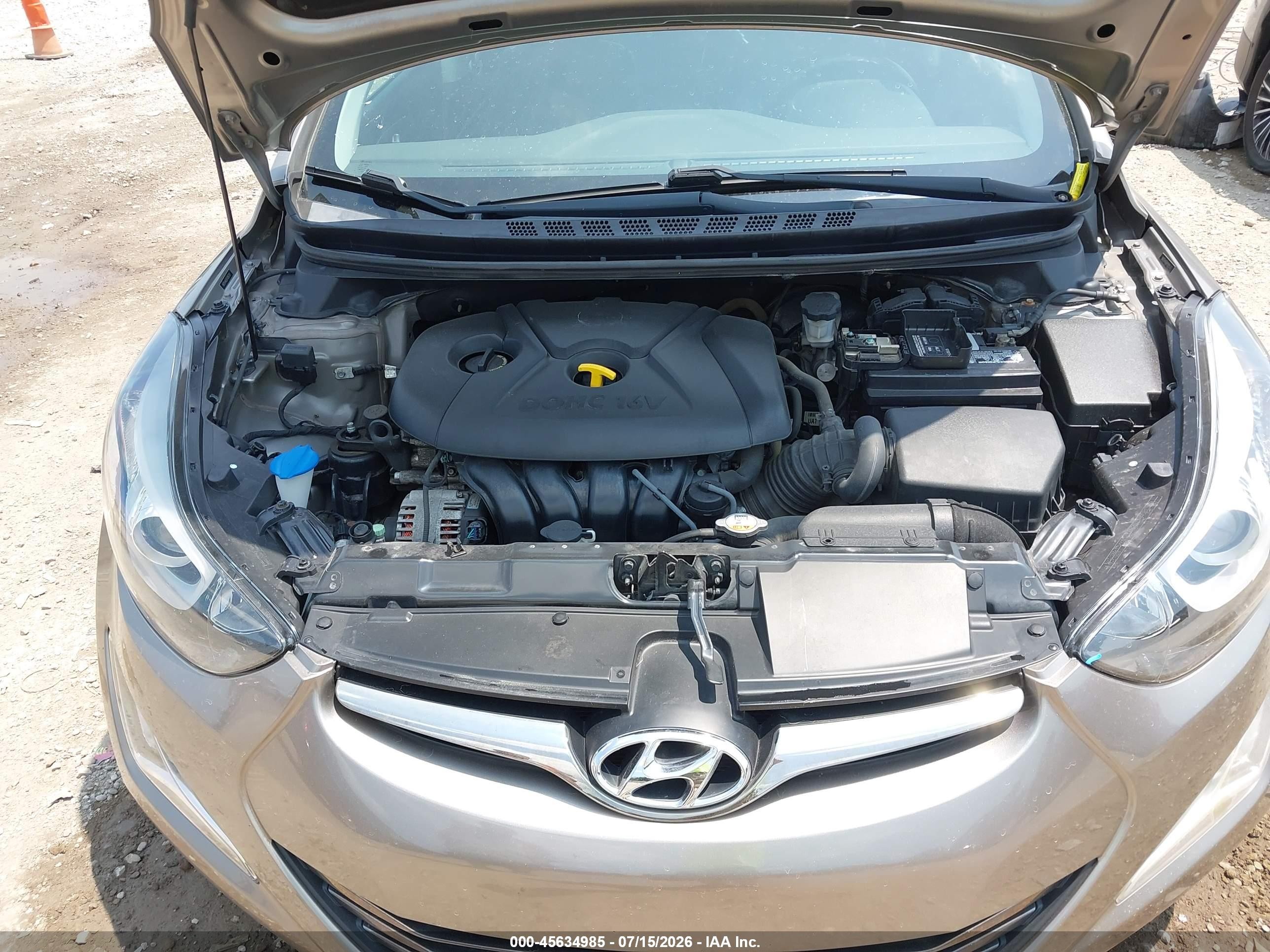 2015 Hyundai Elantra Limited Gray vin: 5NPDH4AE6FH585707