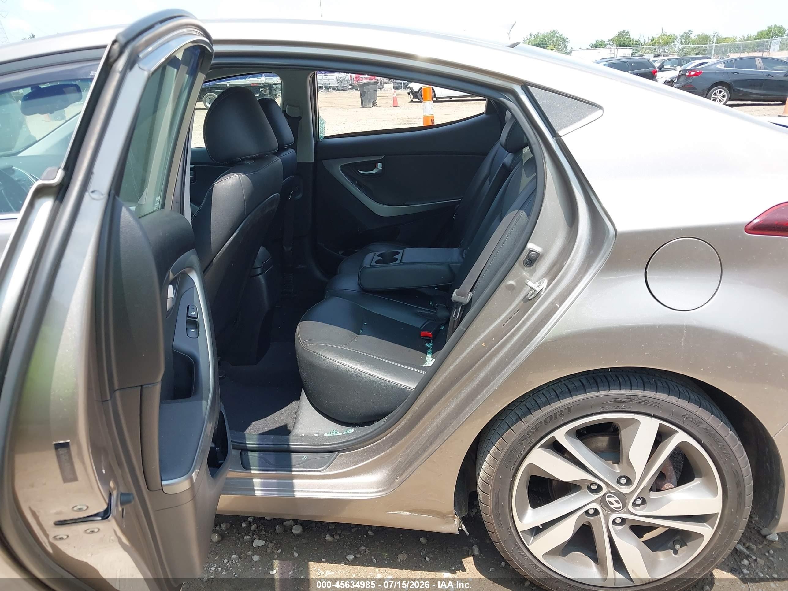 2015 Hyundai Elantra Limited Gray vin: 5NPDH4AE6FH585707