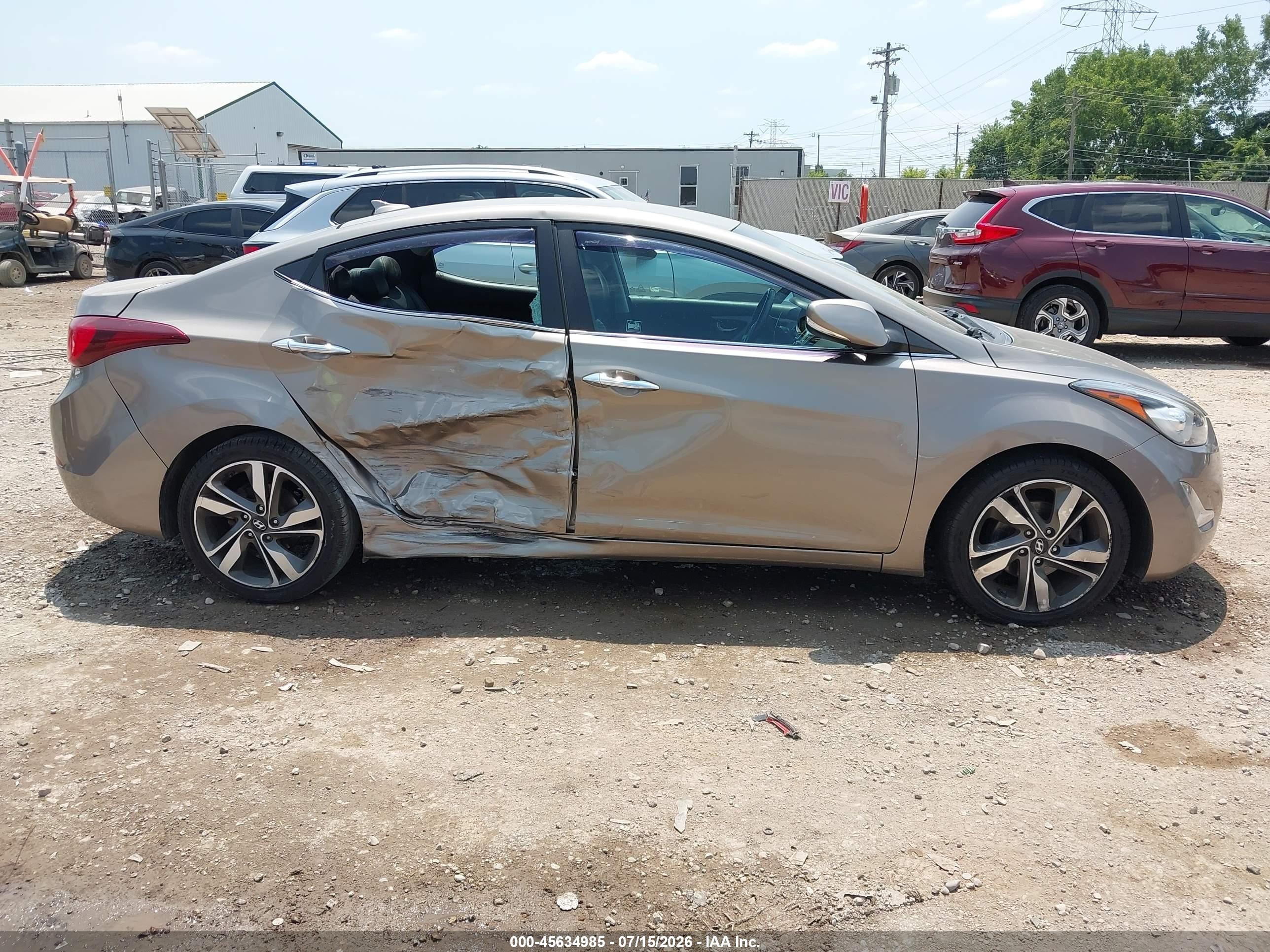2015 Hyundai Elantra Limited Gray vin: 5NPDH4AE6FH585707