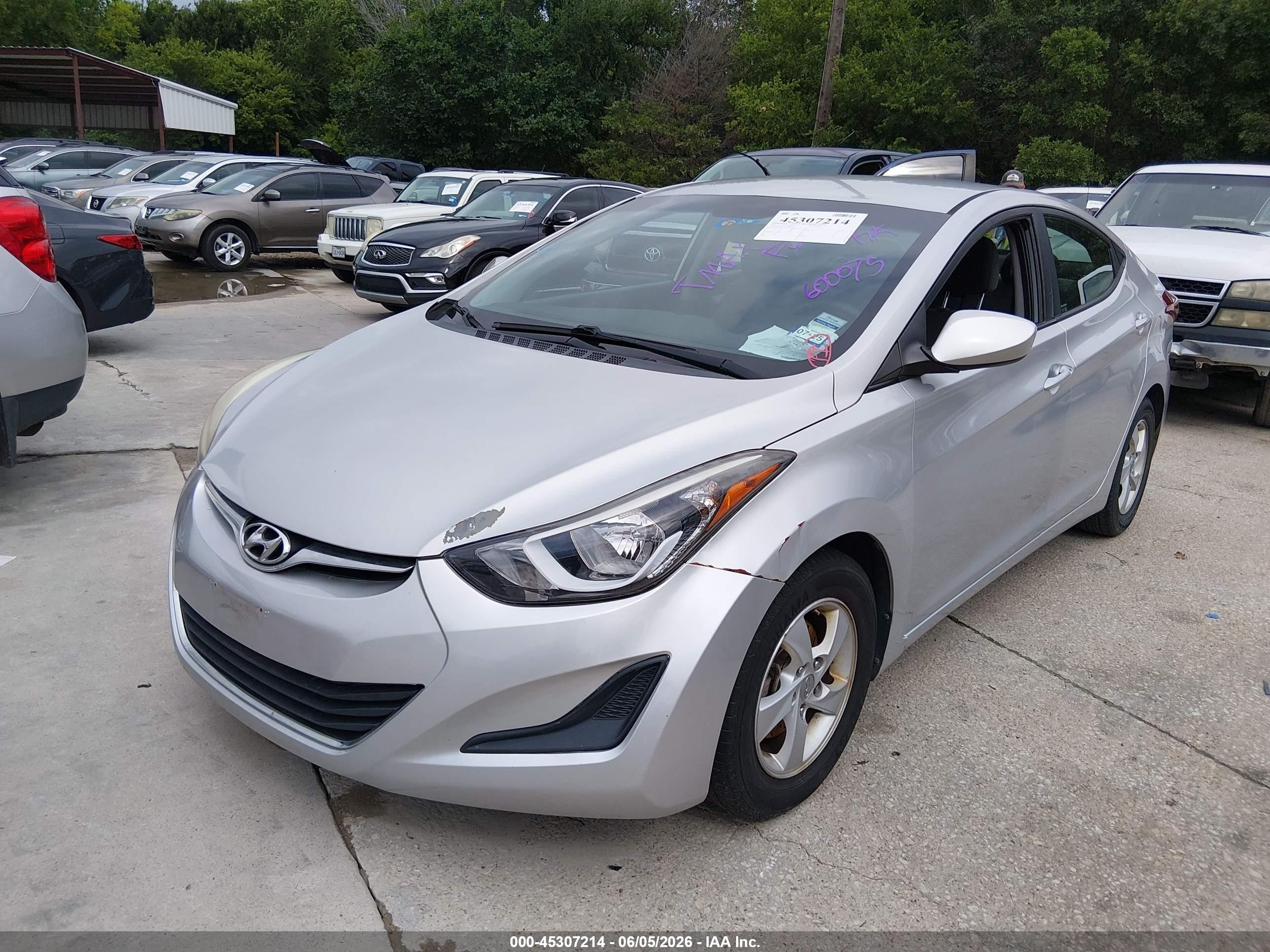 2015 Hyundai Elantra Se Silver vin: 5NPDH4AE6FH600075