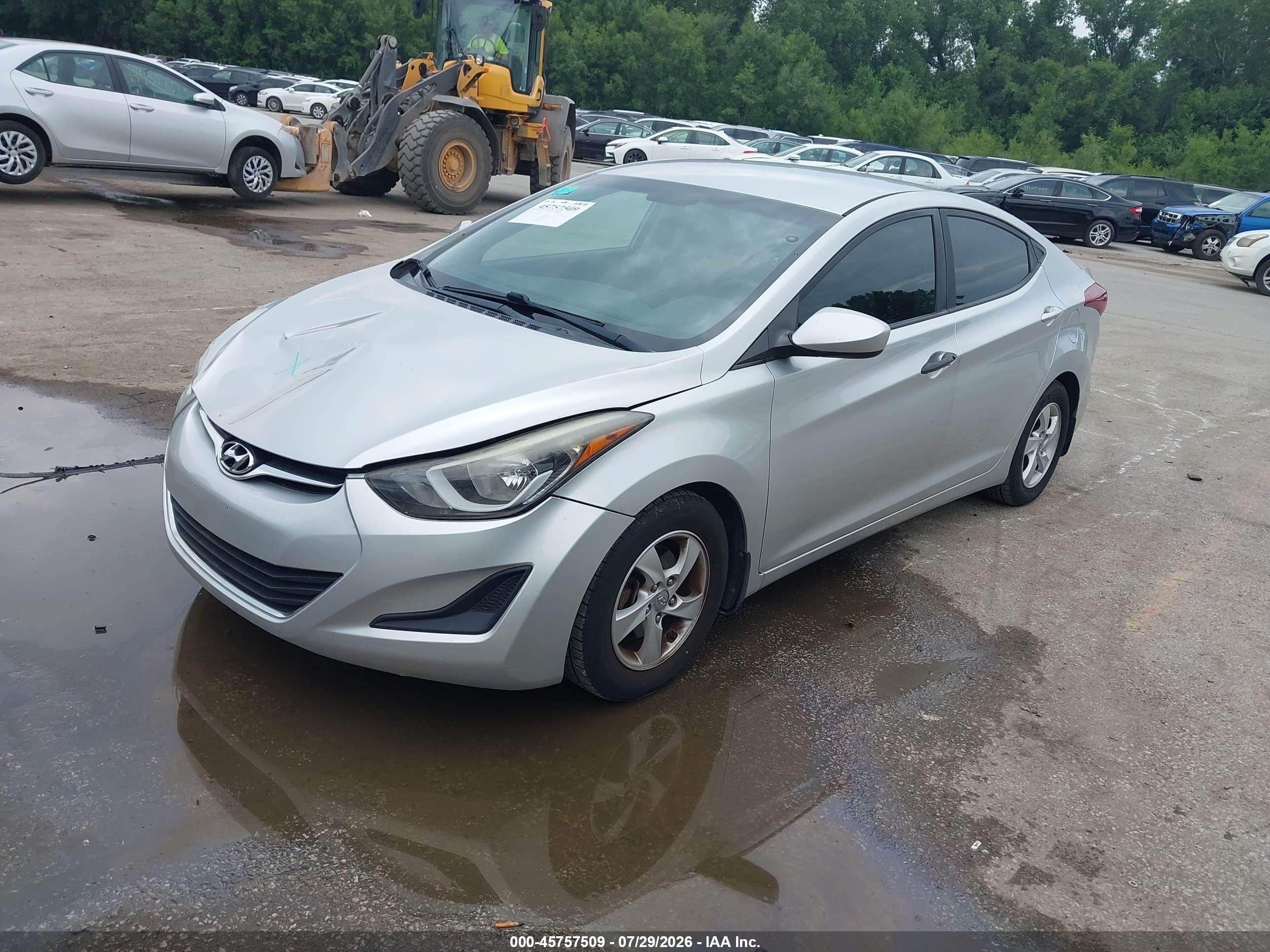 2015 Hyundai Elantra Se Gray vin: 5NPDH4AE6FH604112