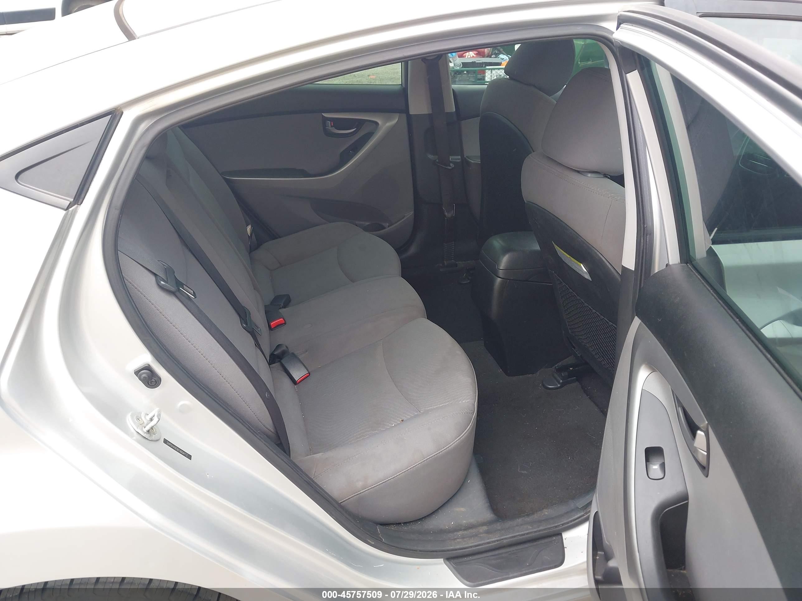 2015 Hyundai Elantra Se Gray vin: 5NPDH4AE6FH604112