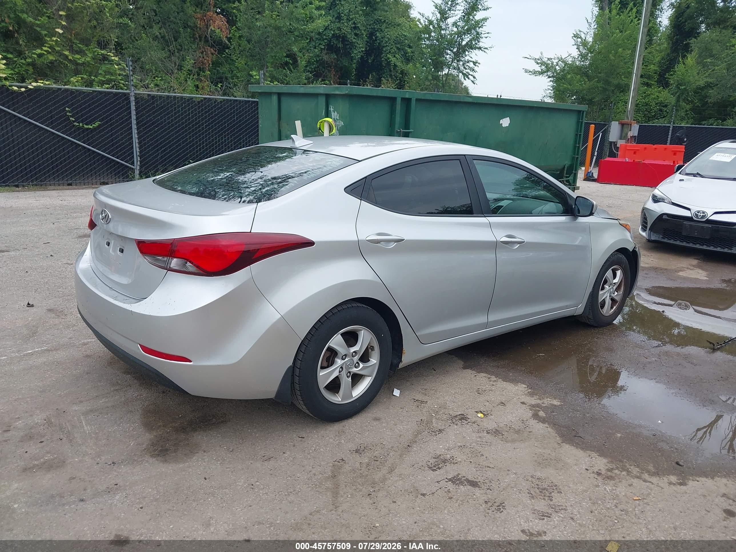 2015 Hyundai Elantra Se Gray vin: 5NPDH4AE6FH604112