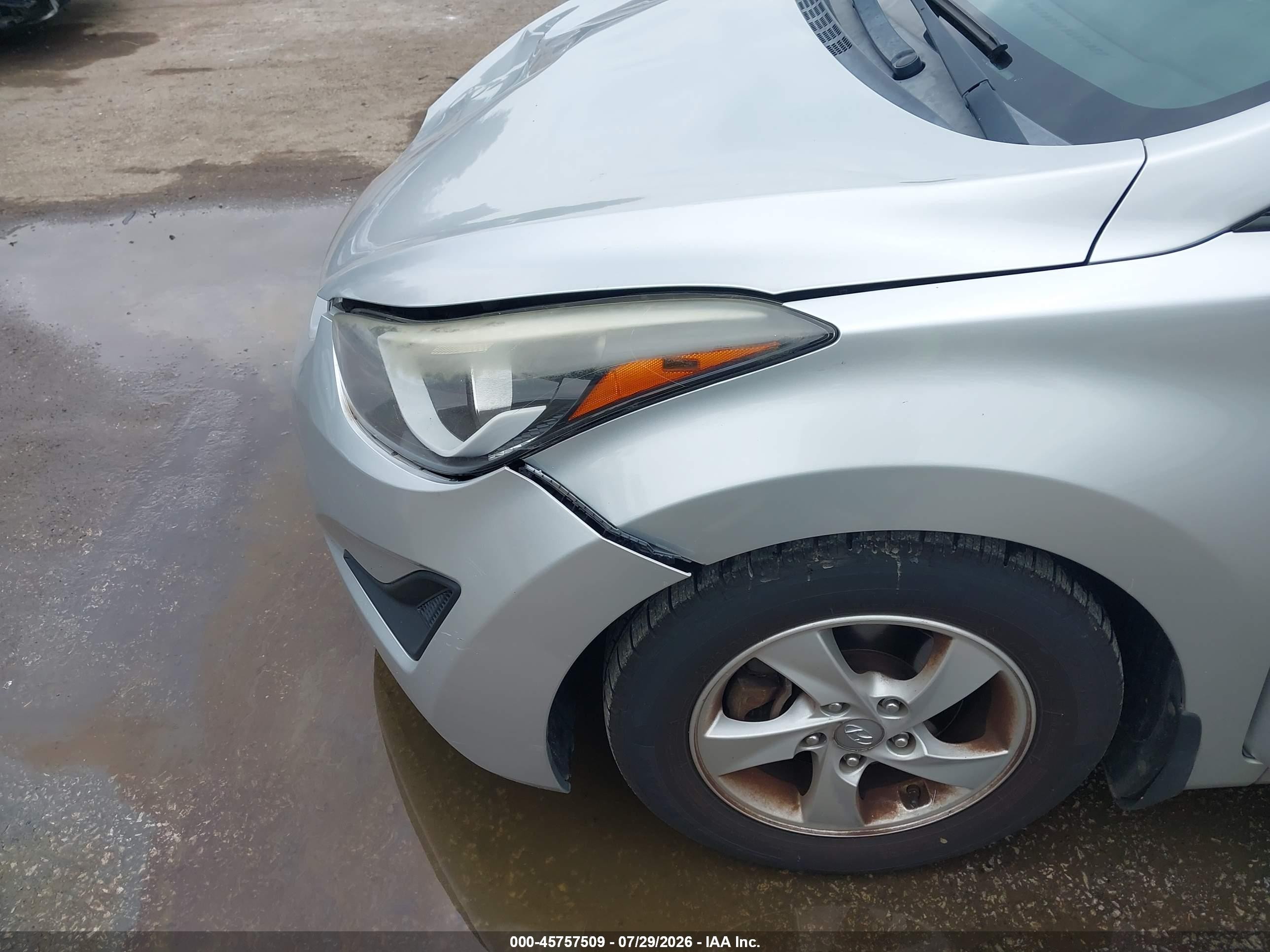 2015 Hyundai Elantra Se Gray vin: 5NPDH4AE6FH604112