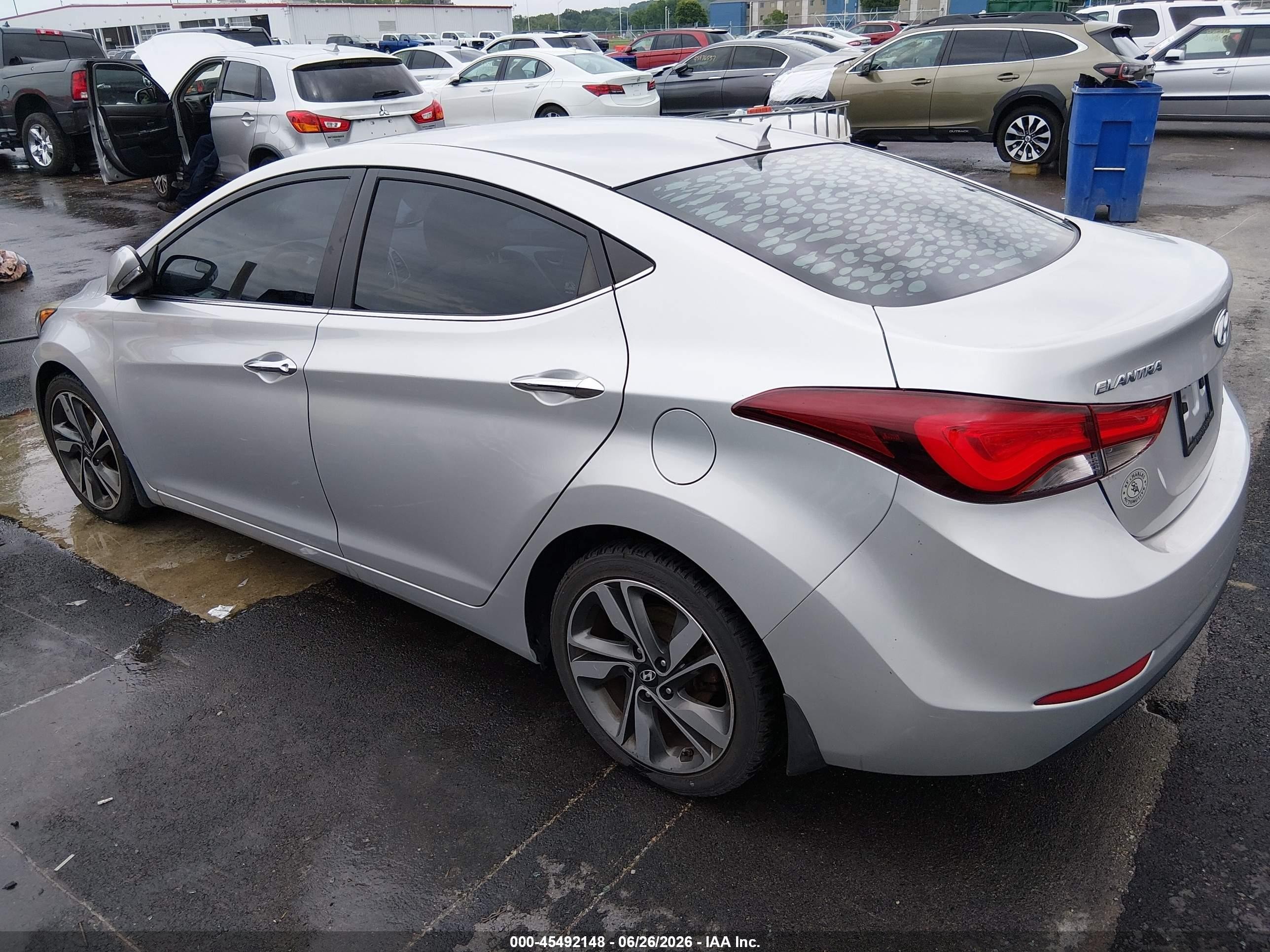 2015 Hyundai Elantra Limited Silver vin: 5NPDH4AE6FH608273