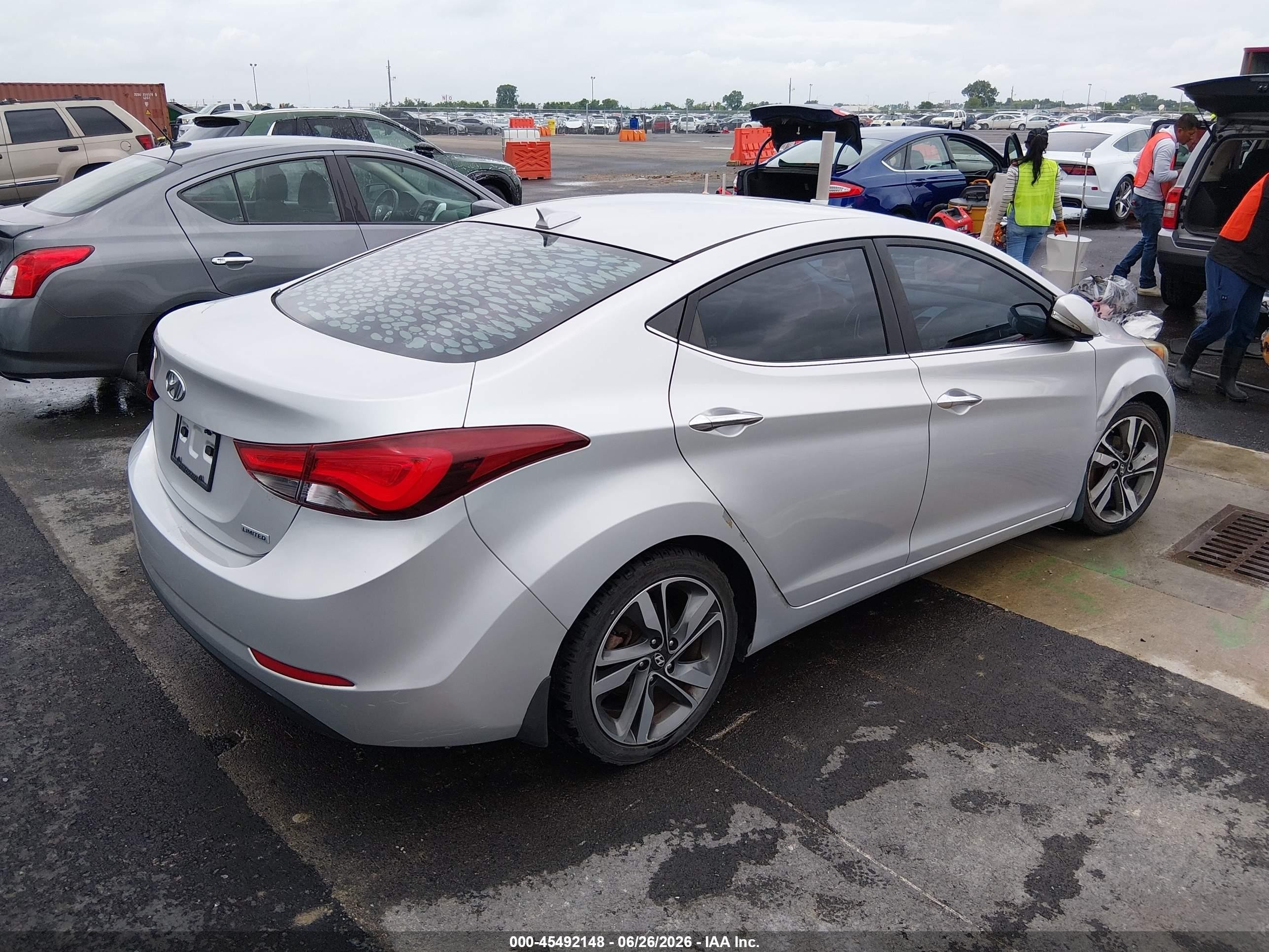 2015 Hyundai Elantra Limited Silver vin: 5NPDH4AE6FH608273
