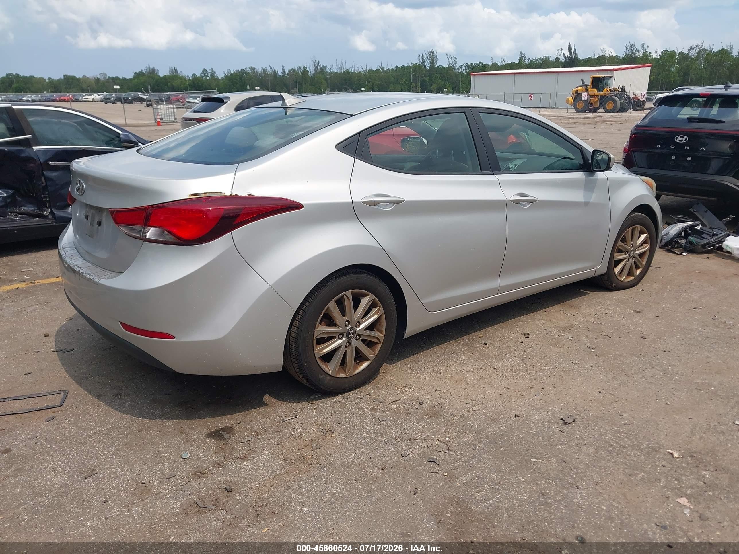 2015 Hyundai Elantra Se Silver vin: 5NPDH4AE6FH614056