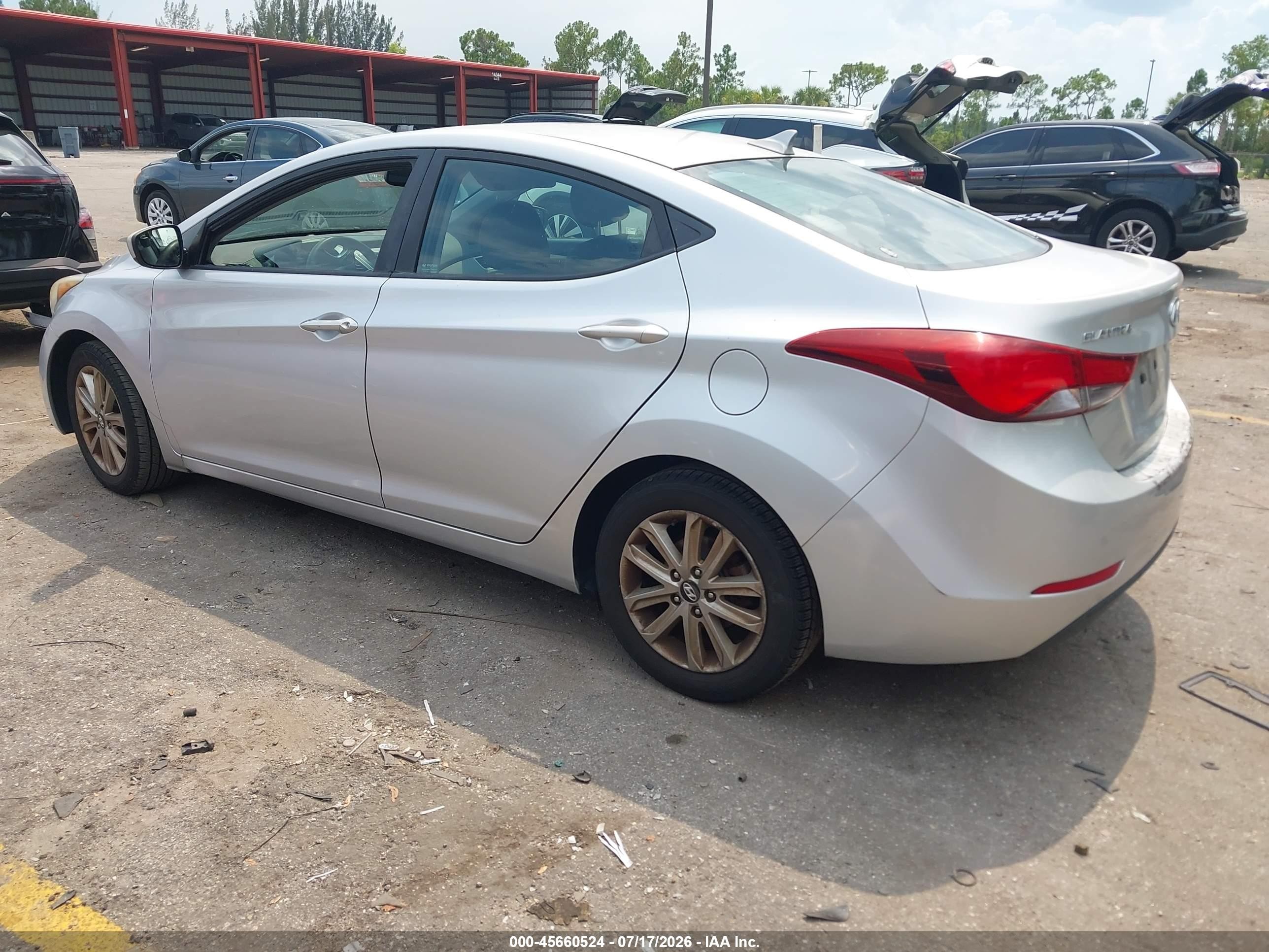 2015 Hyundai Elantra Se Silver vin: 5NPDH4AE6FH614056