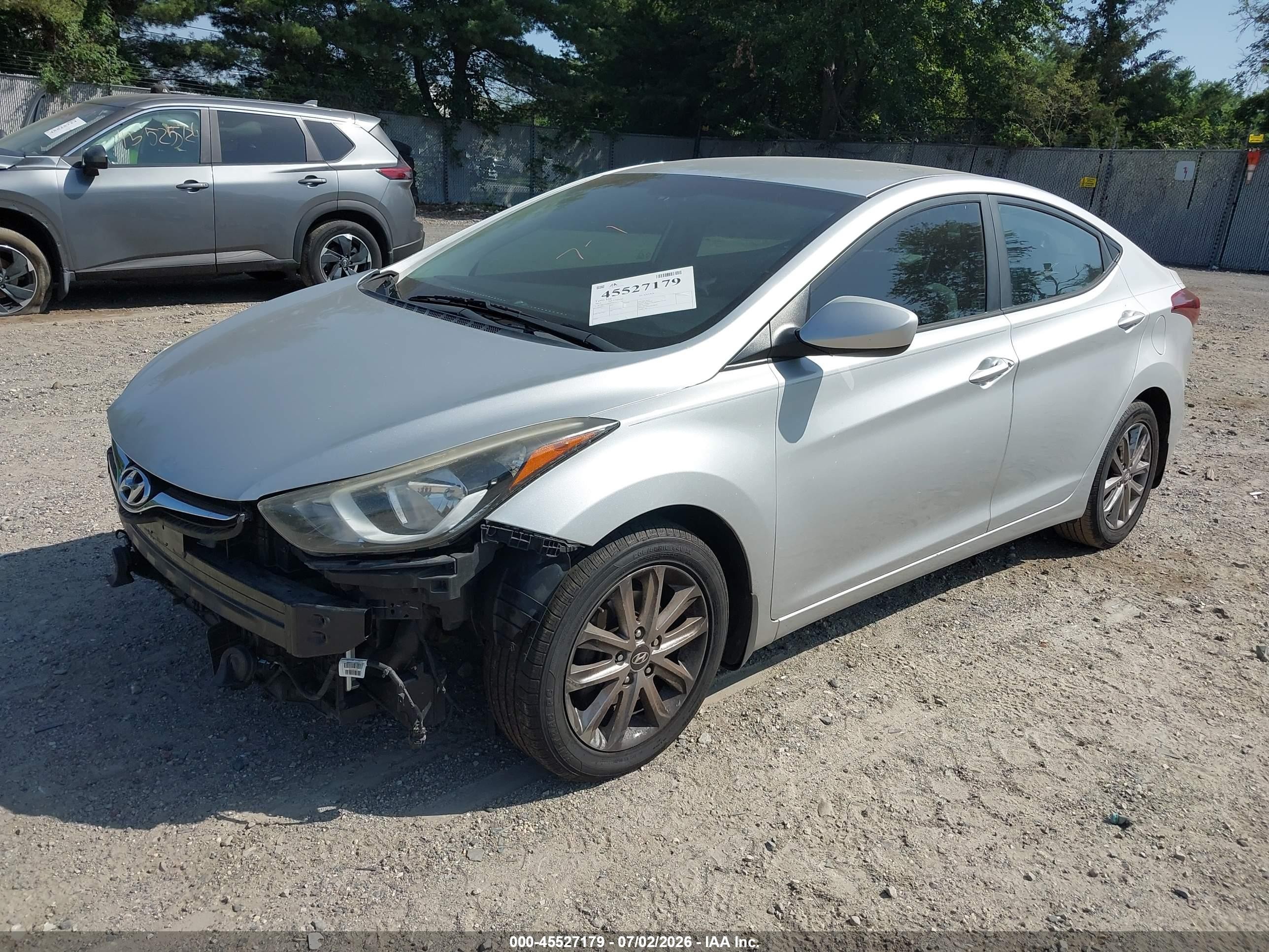 2015 Hyundai Elantra Se Silver vin: 5NPDH4AE6FH622576