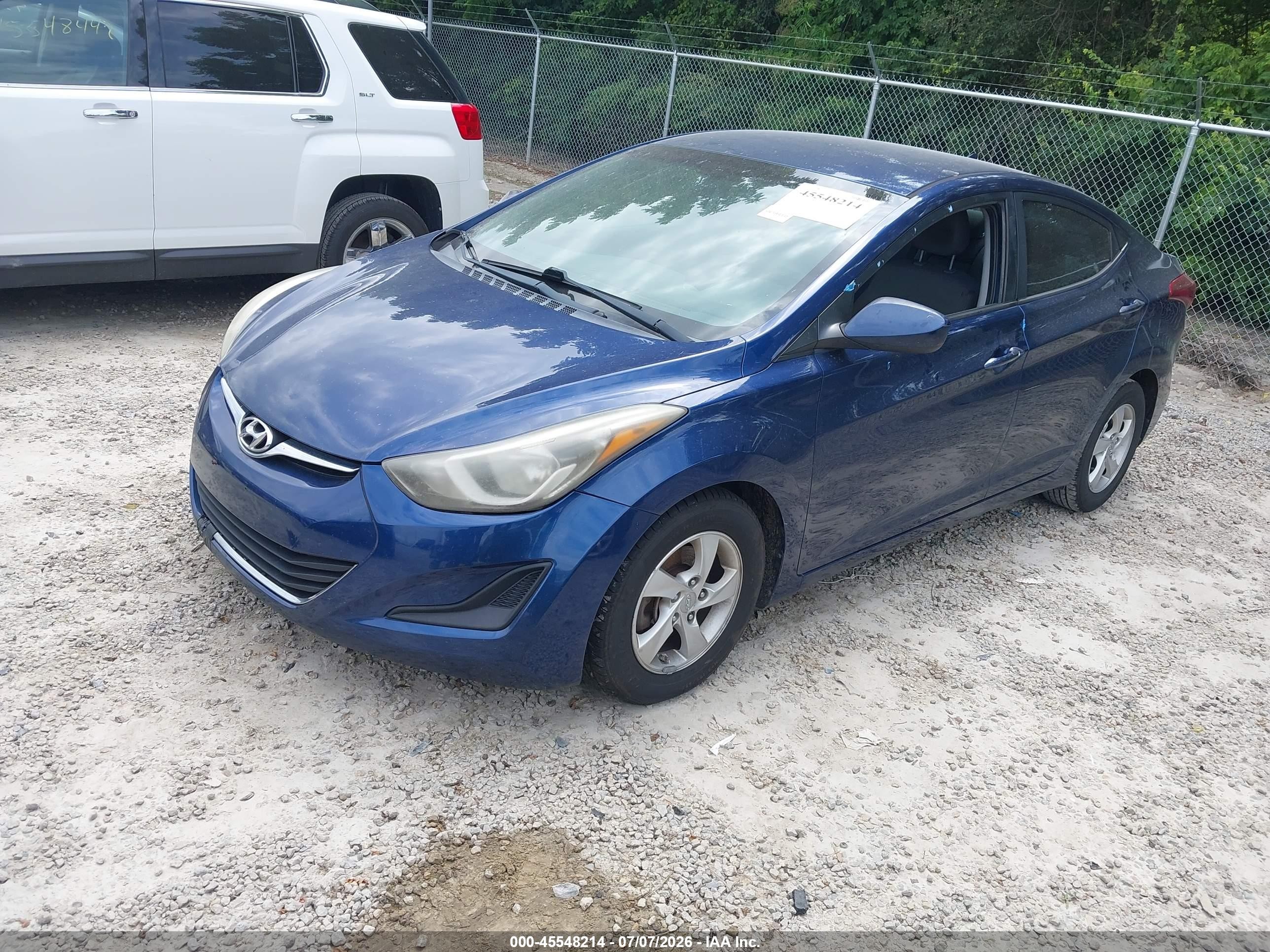 2015 Hyundai Elantra Se Синий vin: 5NPDH4AE6FH623582