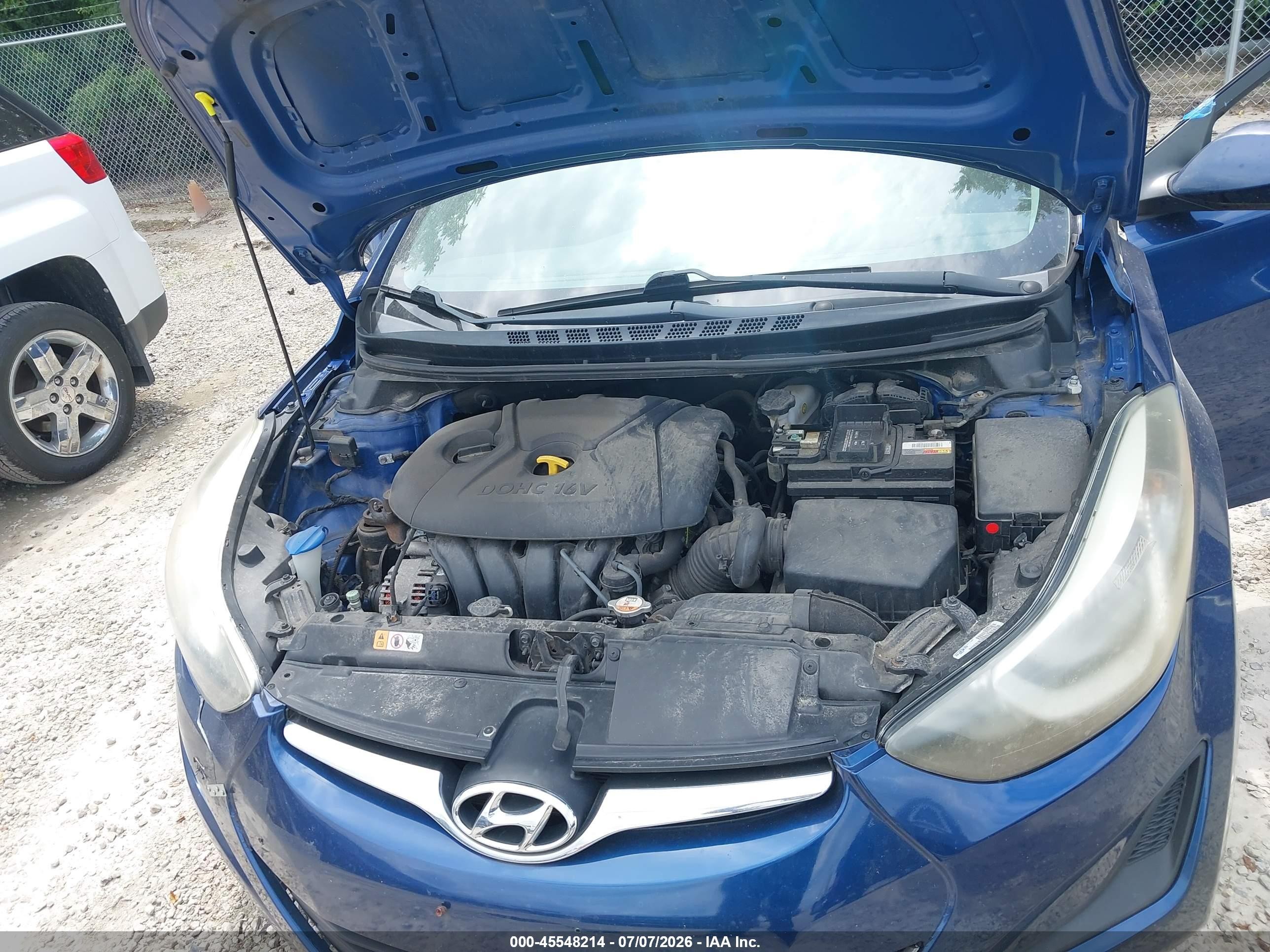 2015 Hyundai Elantra Se Синий vin: 5NPDH4AE6FH623582