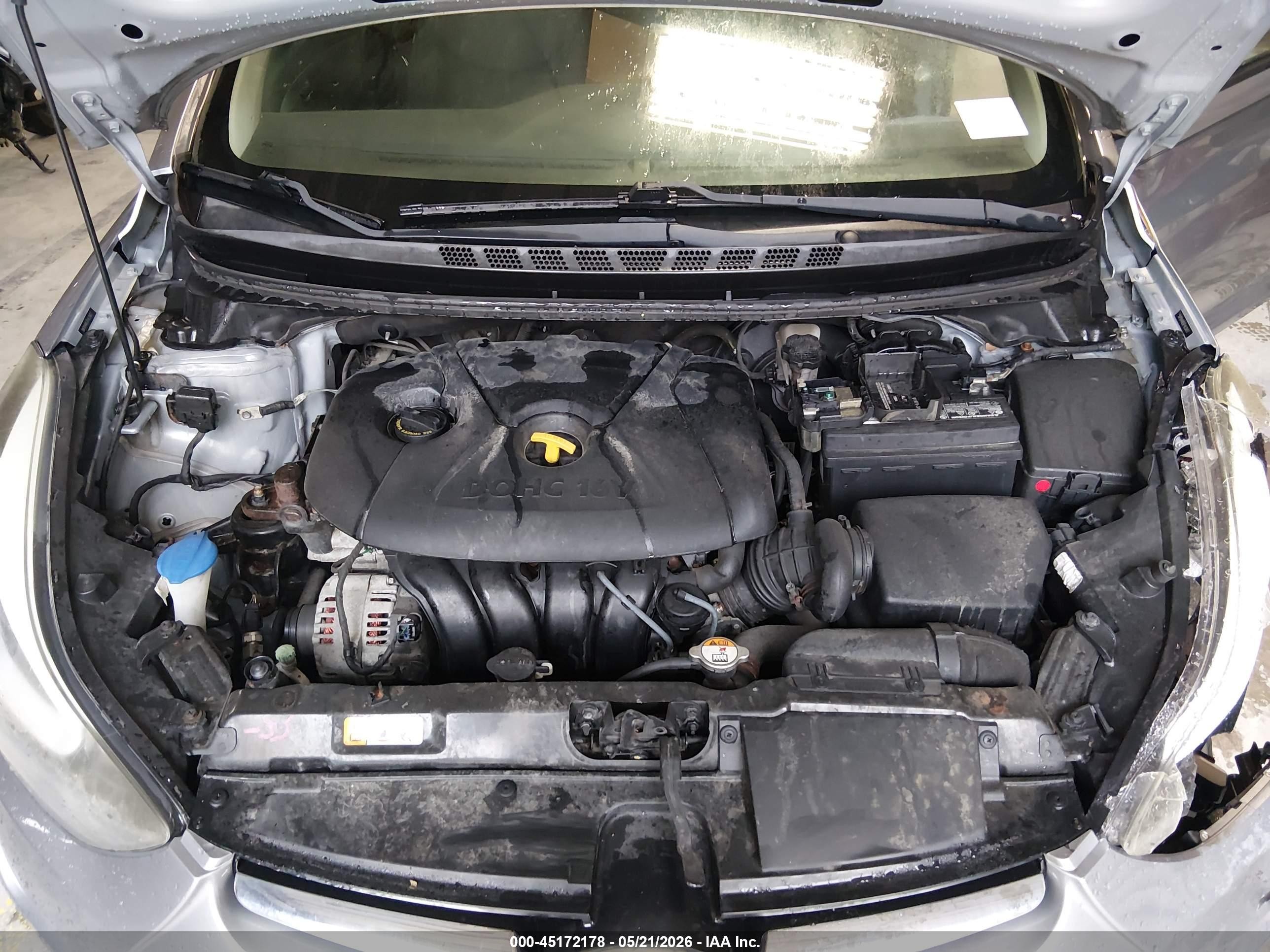 2015 Hyundai Elantra Se Gray vin: 5NPDH4AE6FH631617