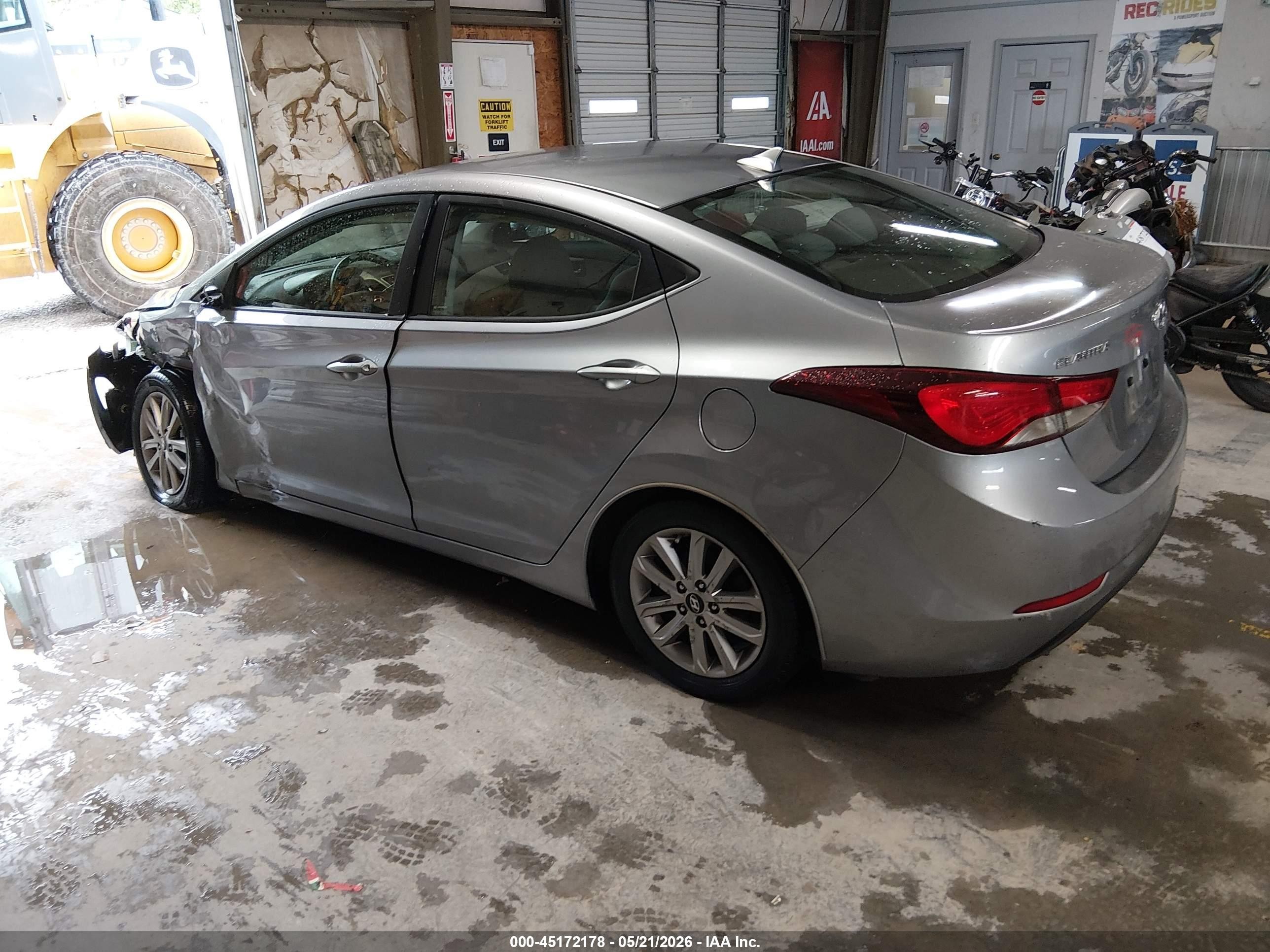 2015 Hyundai Elantra Se Gray vin: 5NPDH4AE6FH631617