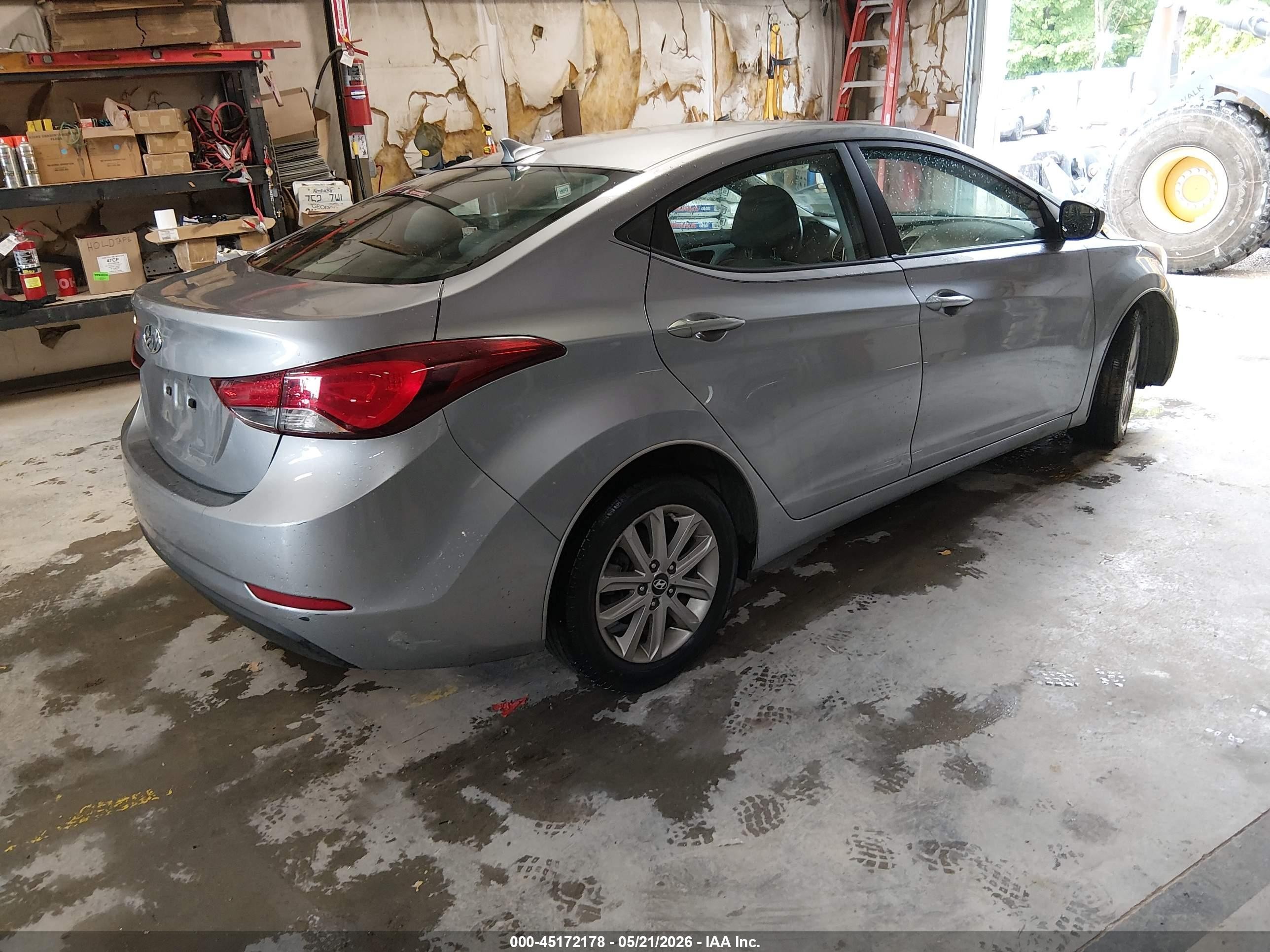 2015 Hyundai Elantra Se Gray vin: 5NPDH4AE6FH631617