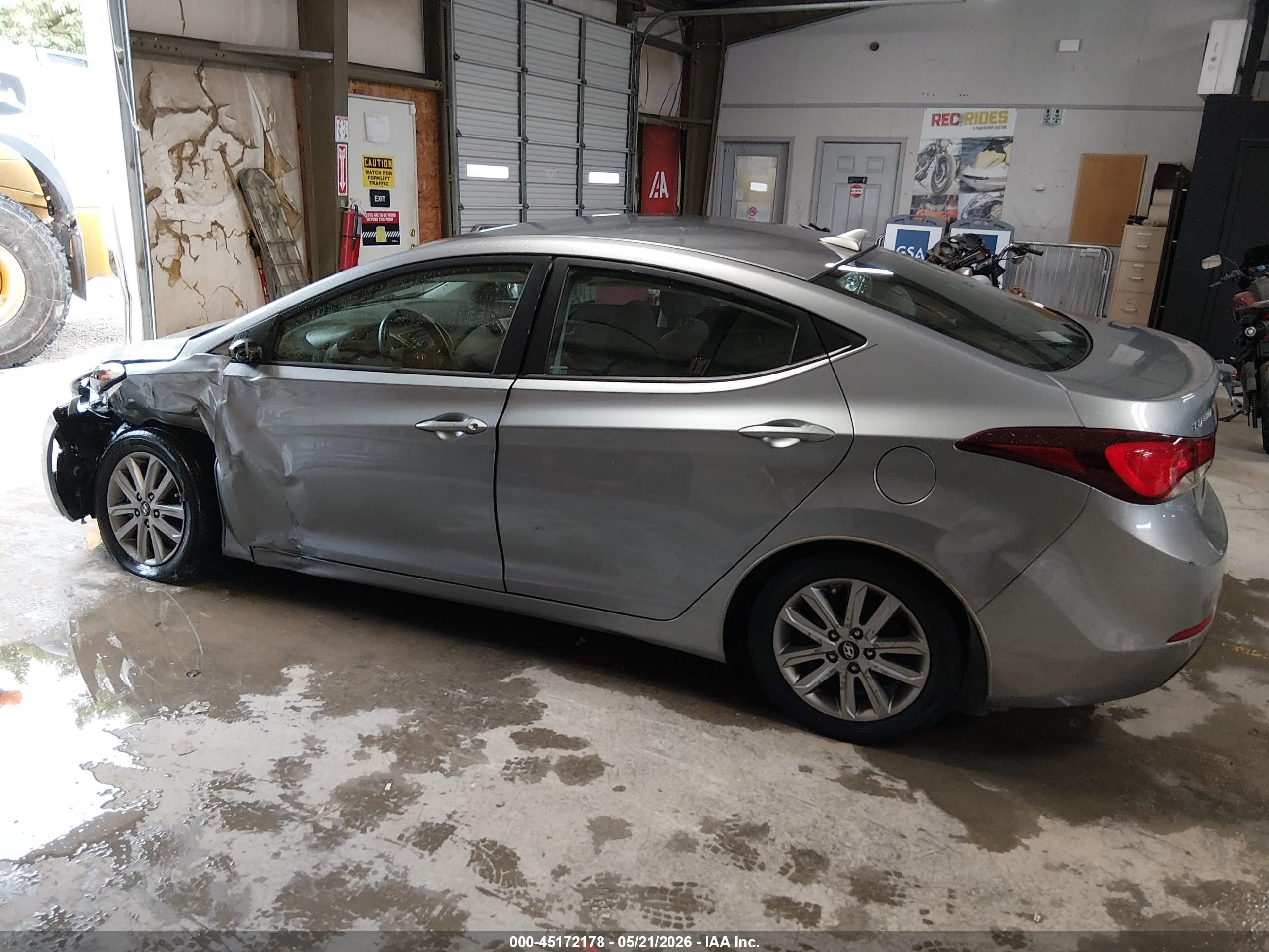 2015 Hyundai Elantra Se Gray vin: 5NPDH4AE6FH631617