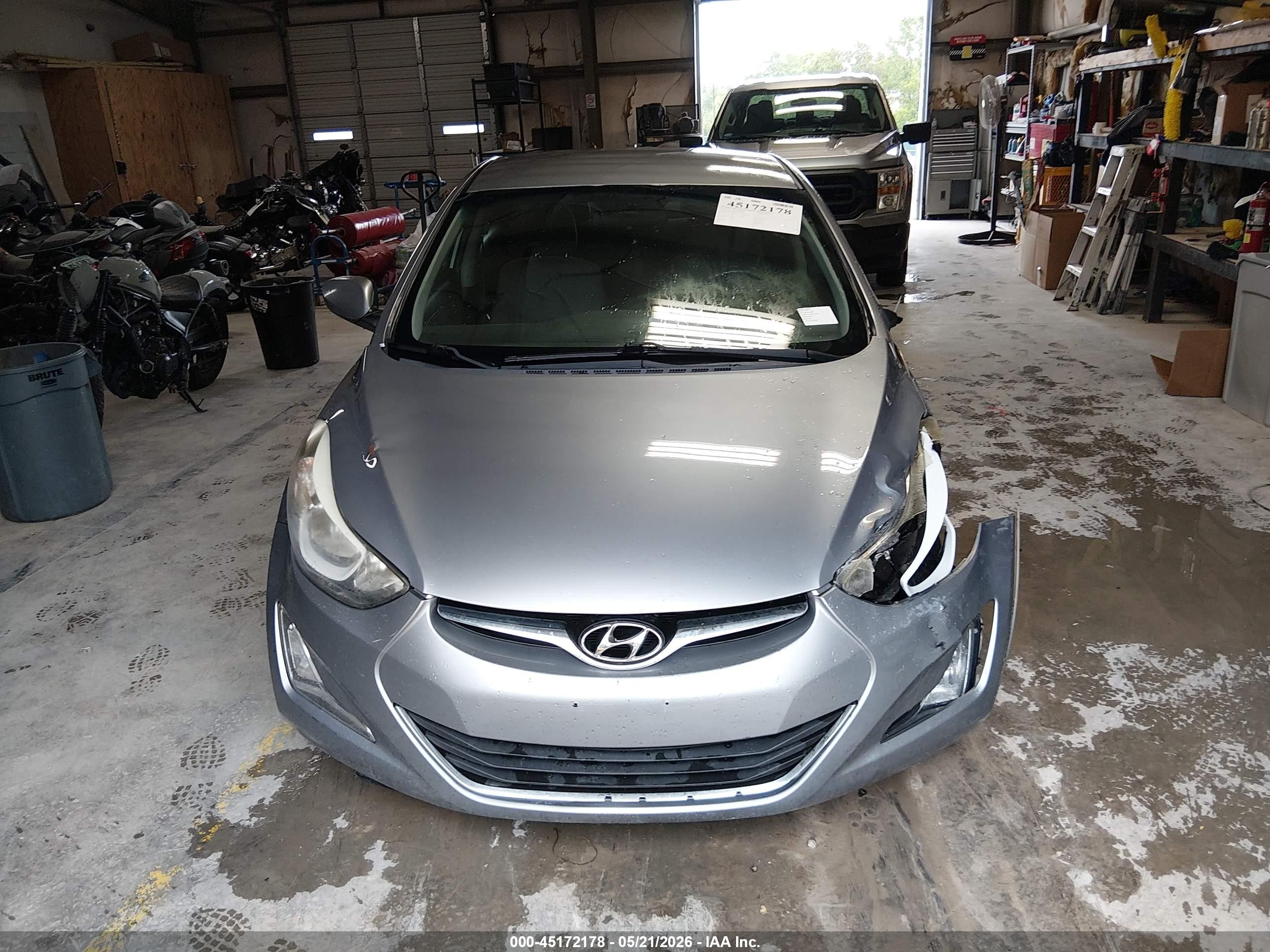 2015 Hyundai Elantra Se Gray vin: 5NPDH4AE6FH631617