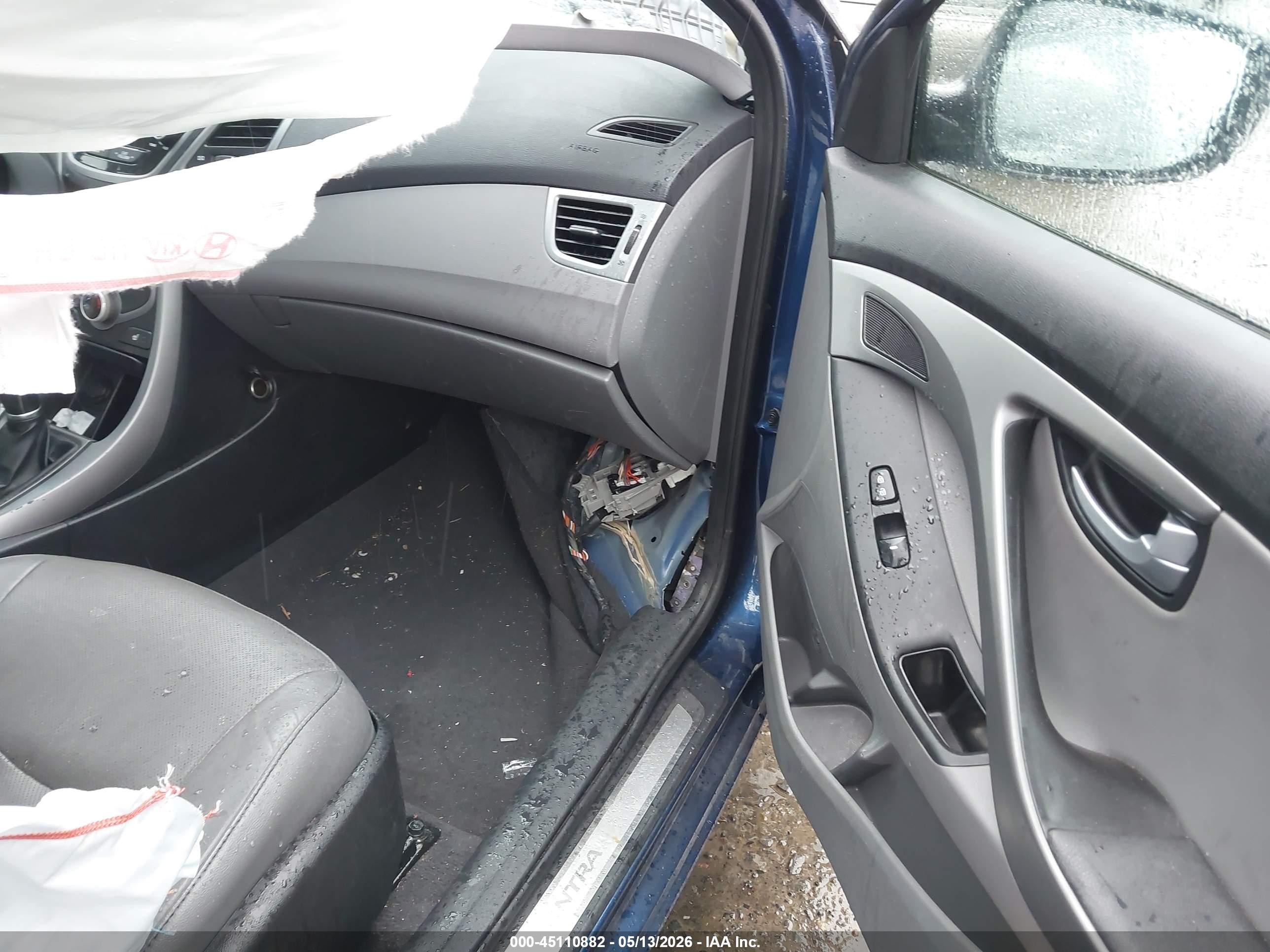 2015 Hyundai Elantra Limited Blue vin: 5NPDH4AE6FH633254