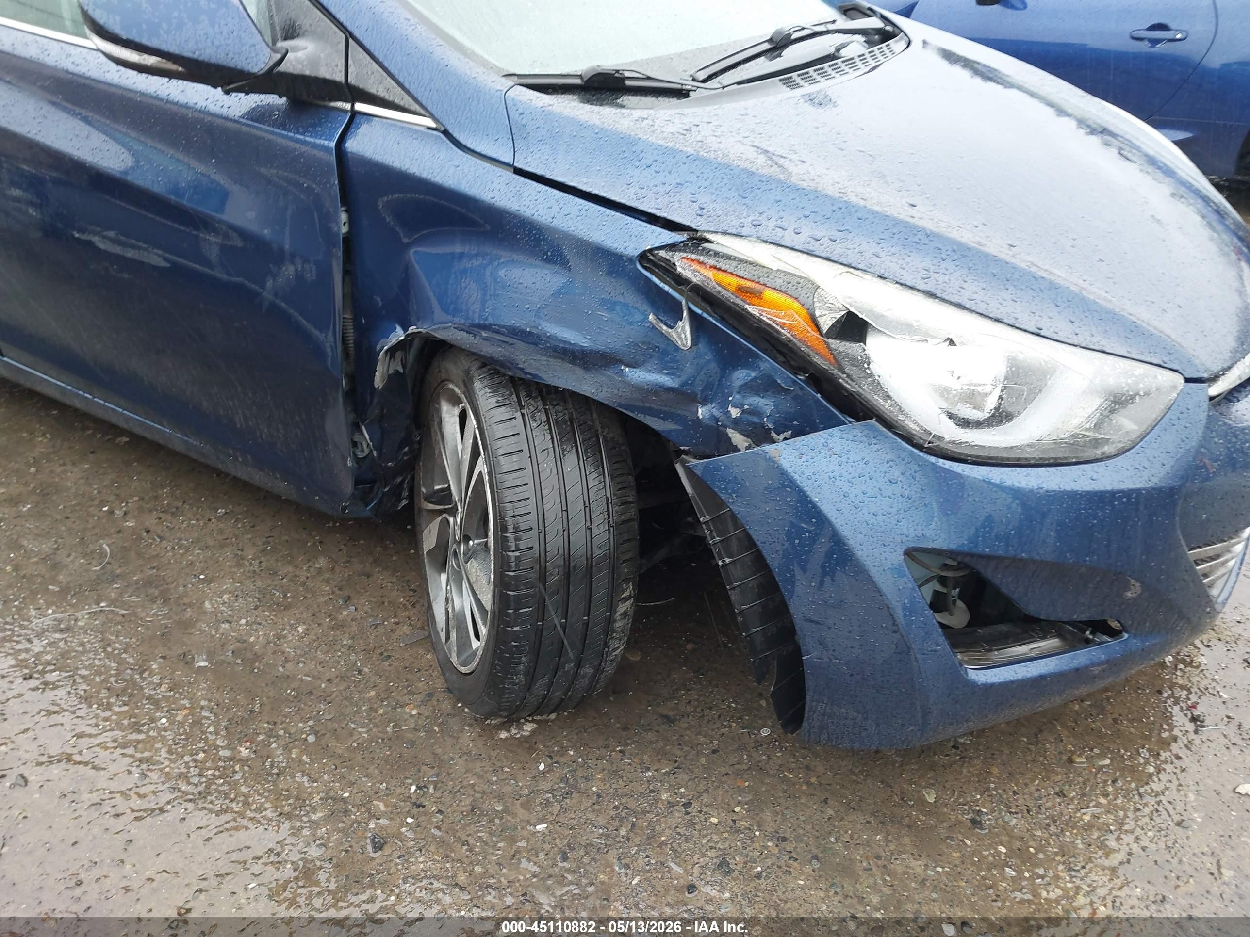 2015 Hyundai Elantra Limited Blue vin: 5NPDH4AE6FH633254