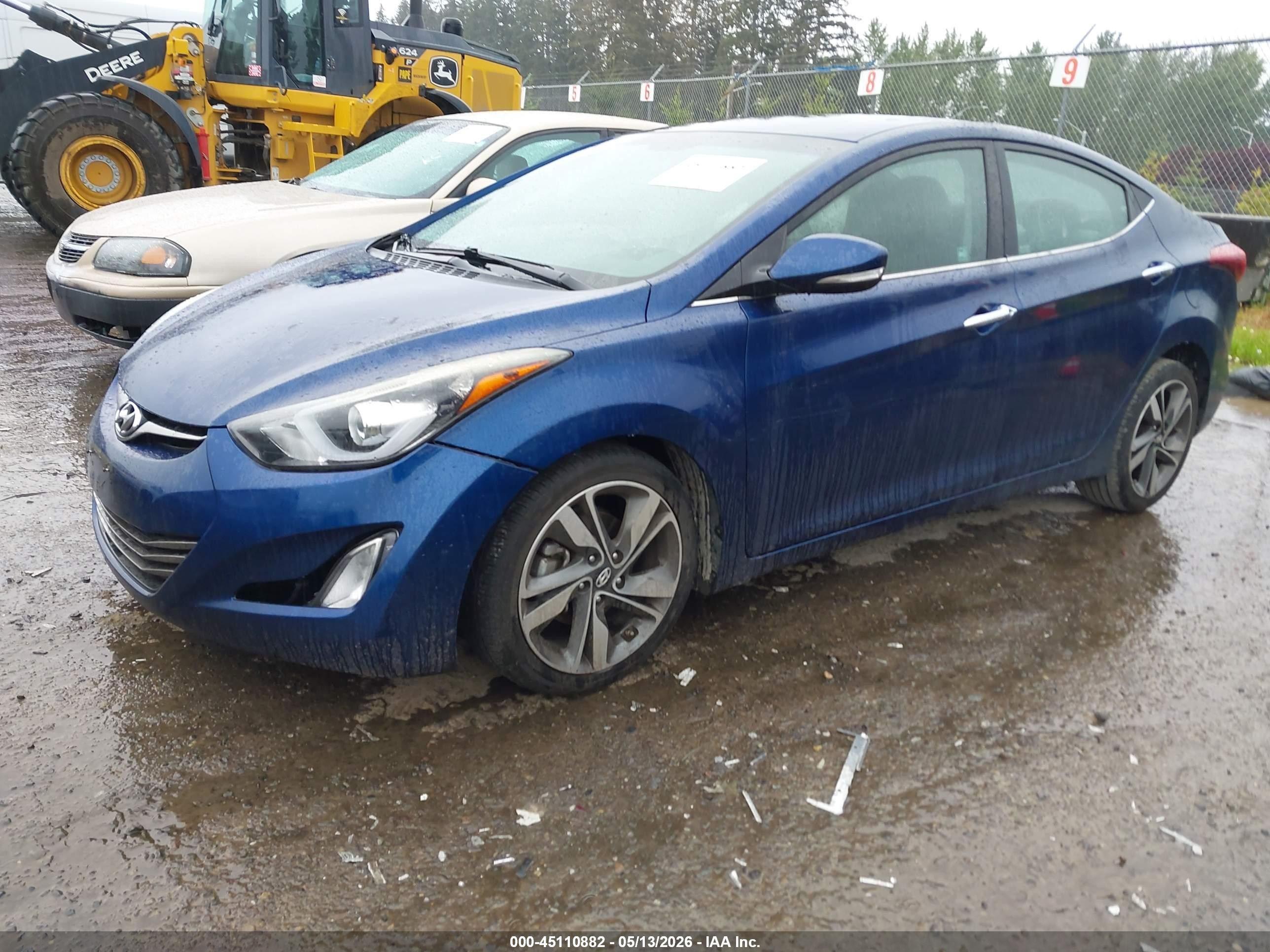 2015 Hyundai Elantra Limited Blue vin: 5NPDH4AE6FH633254