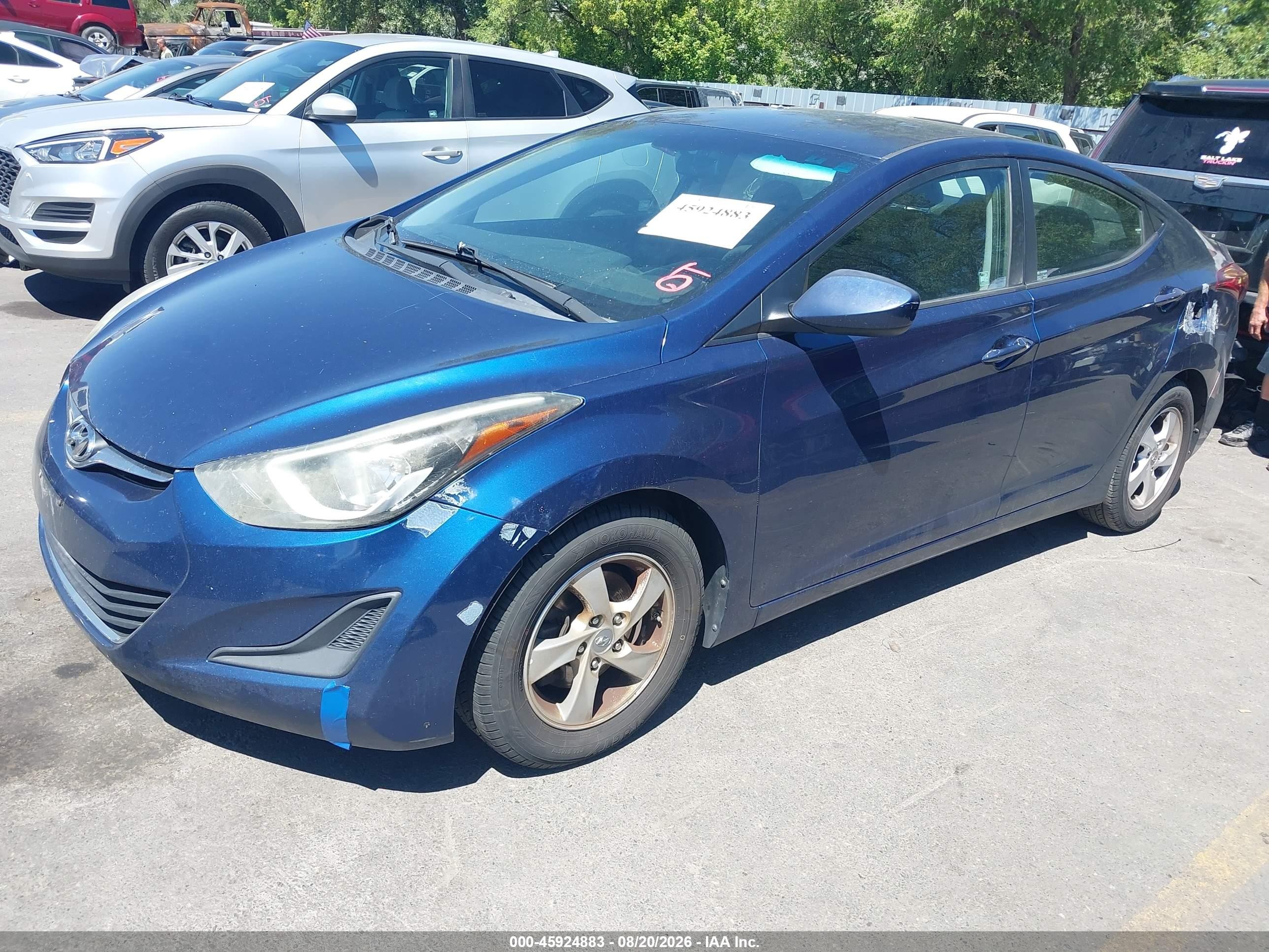 2015 Hyundai Elantra Se Blue vin: 5NPDH4AE6FH645145