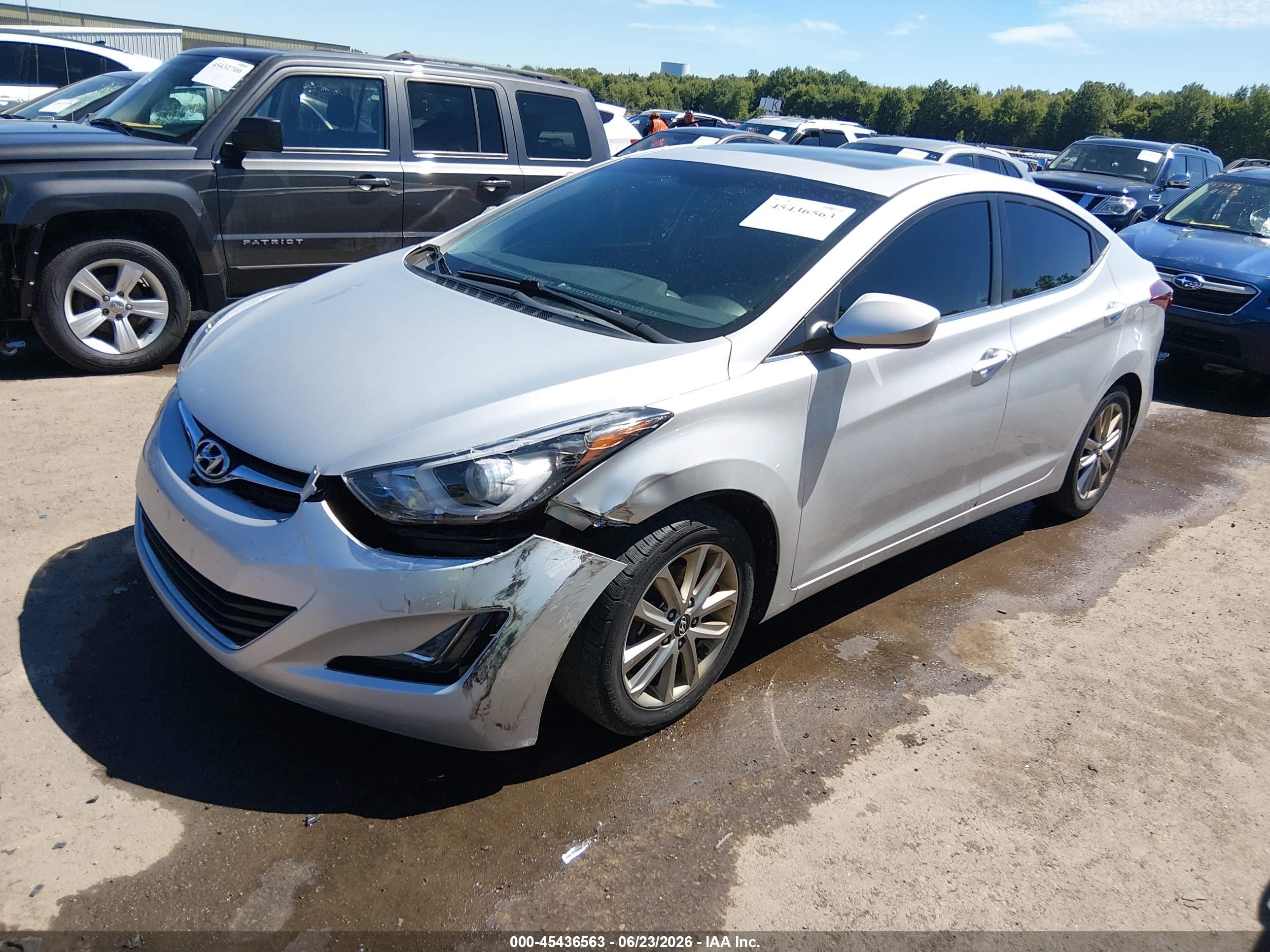 2015 Hyundai Elantra Se Silver vin: 5NPDH4AE6FH651530