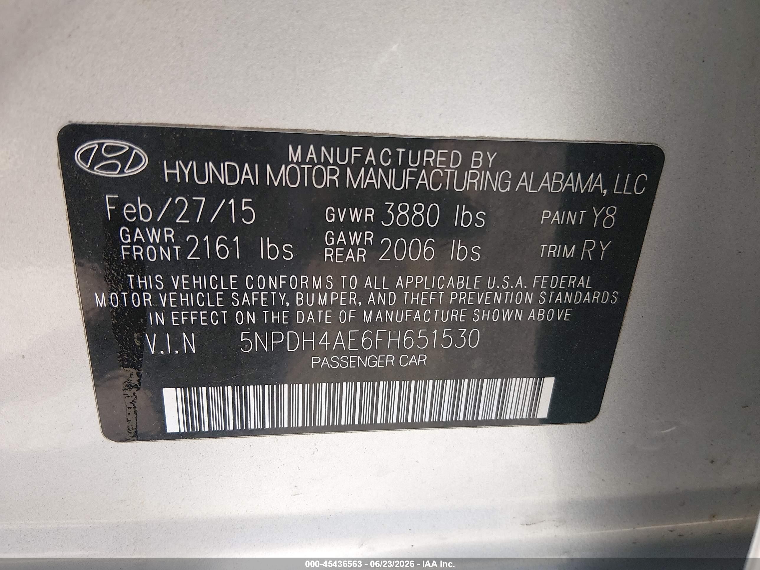 2015 Hyundai Elantra Se Silver vin: 5NPDH4AE6FH651530