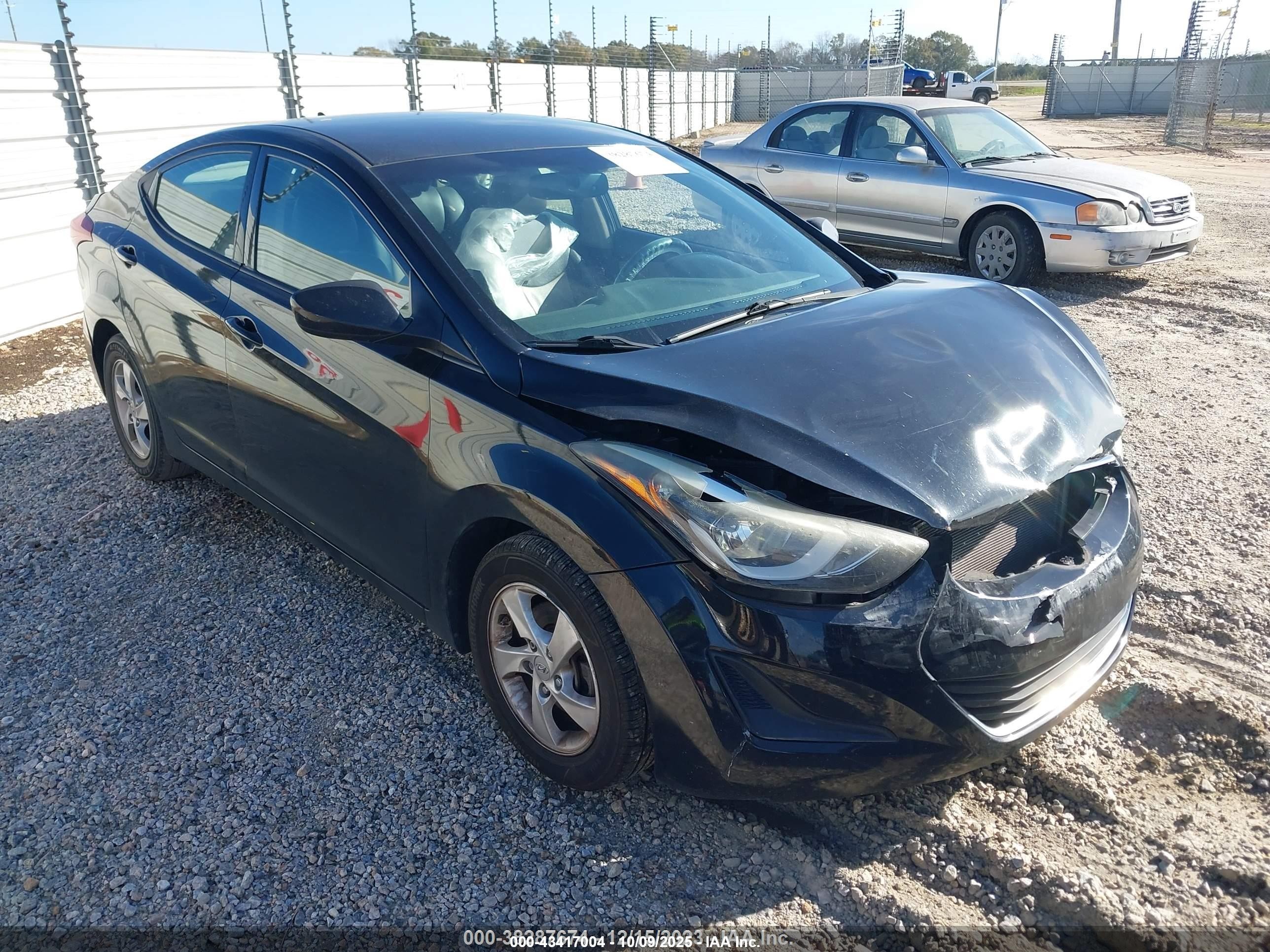 2015 Hyundai Elantra Se Black vin: 5NPDH4AE6FH651625
