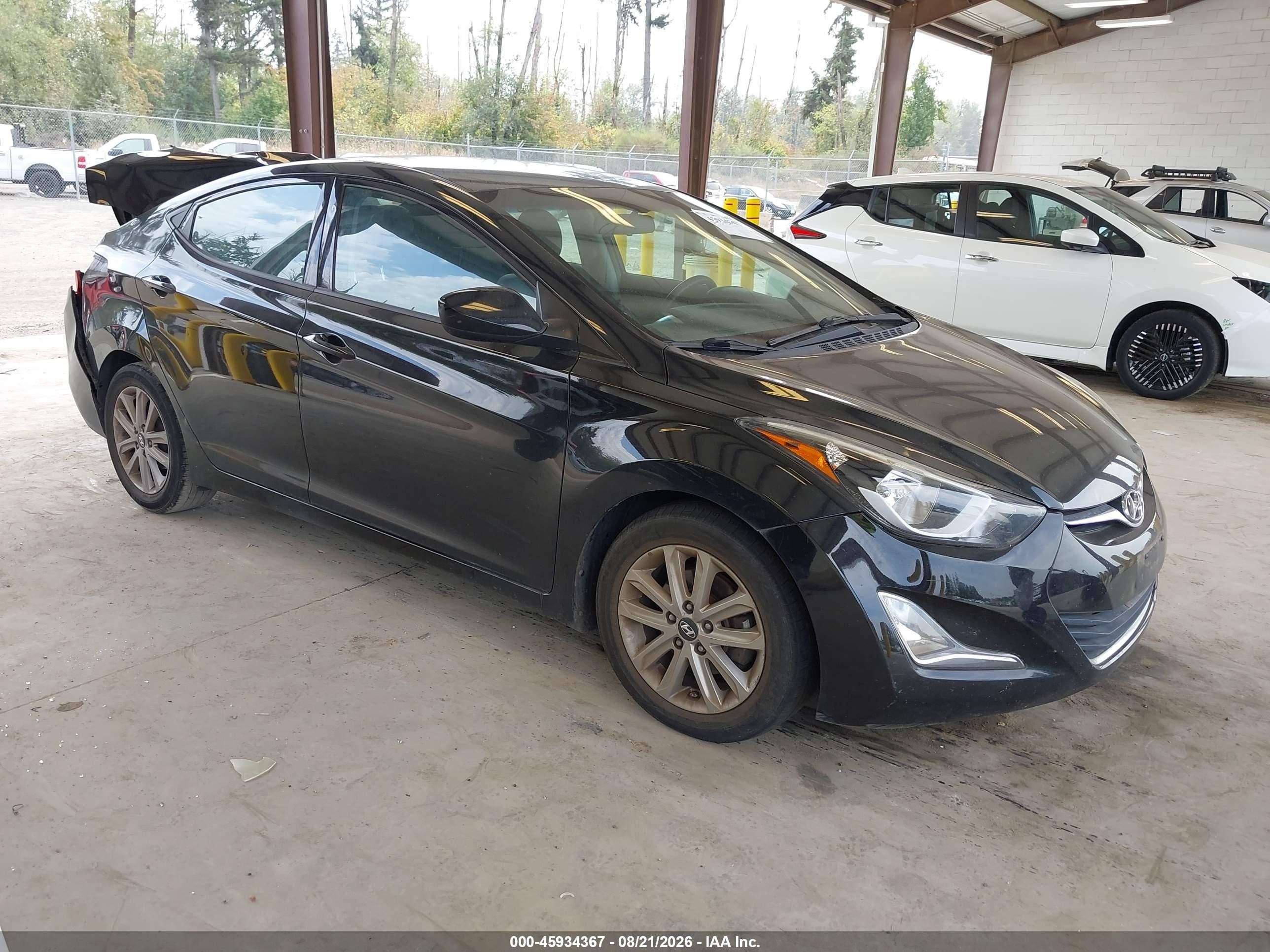 2016 Hyundai Elantra Se Black vin: 5NPDH4AE6GH673545