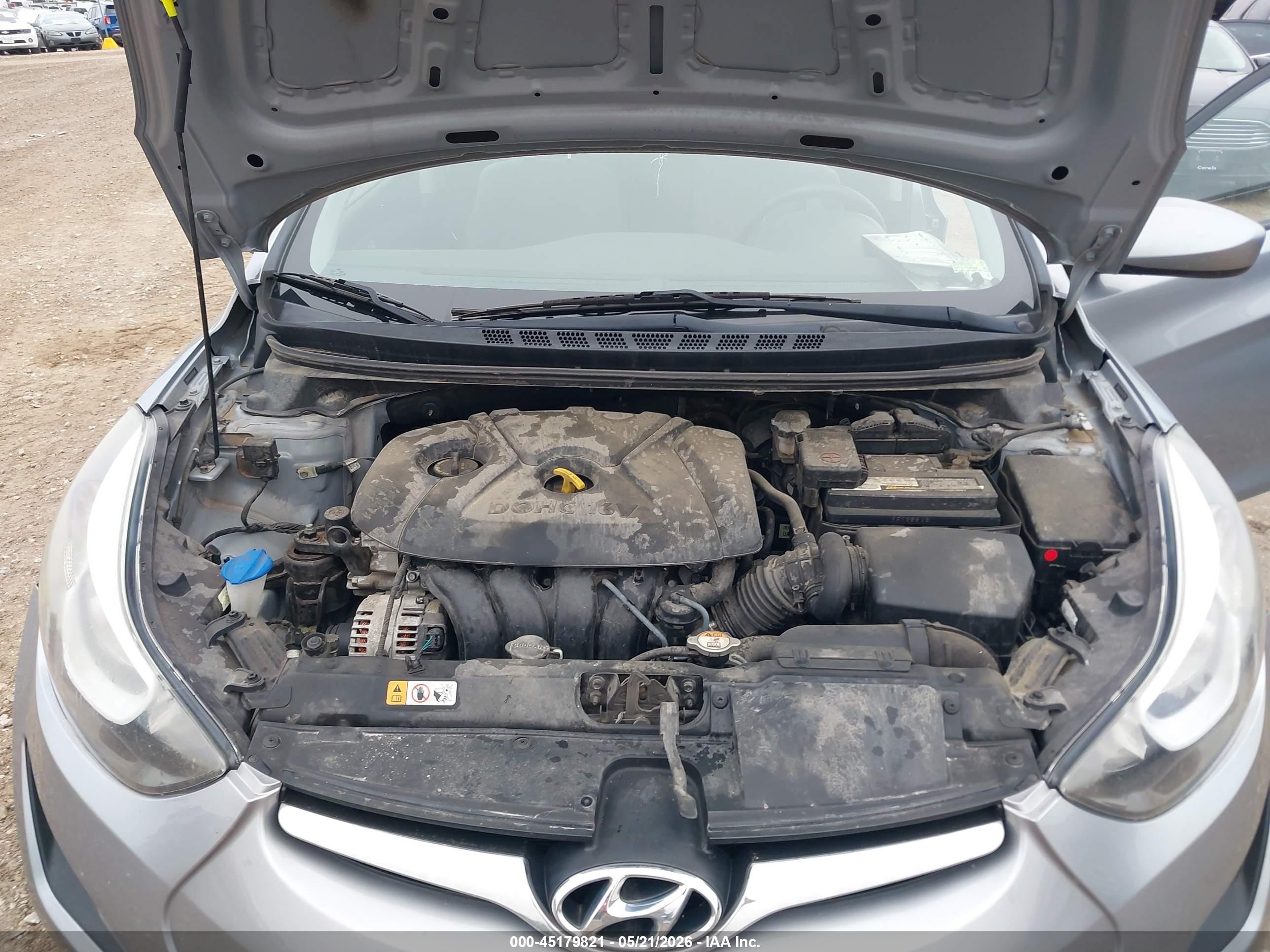2016 Hyundai Elantra Se Gray vin: 5NPDH4AE6GH674095