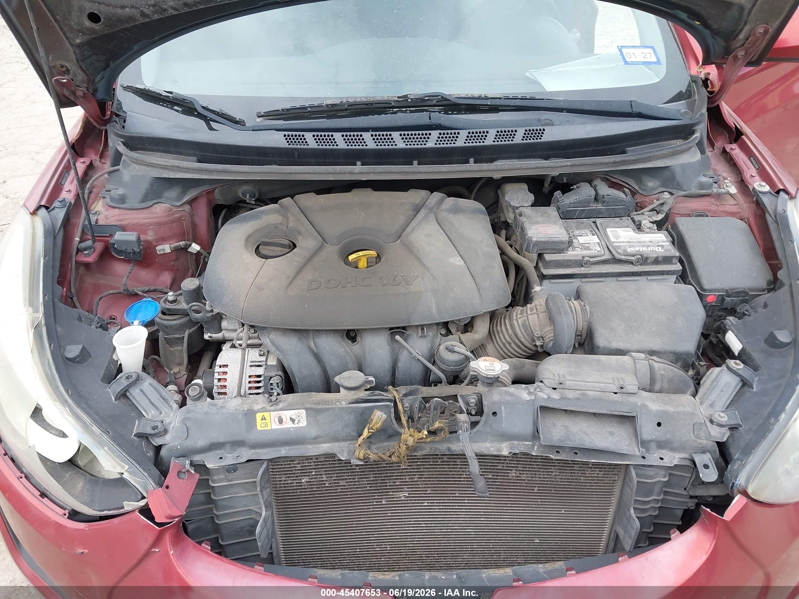2016 Hyundai Elantra Se Red vin: 5NPDH4AE6GH756408