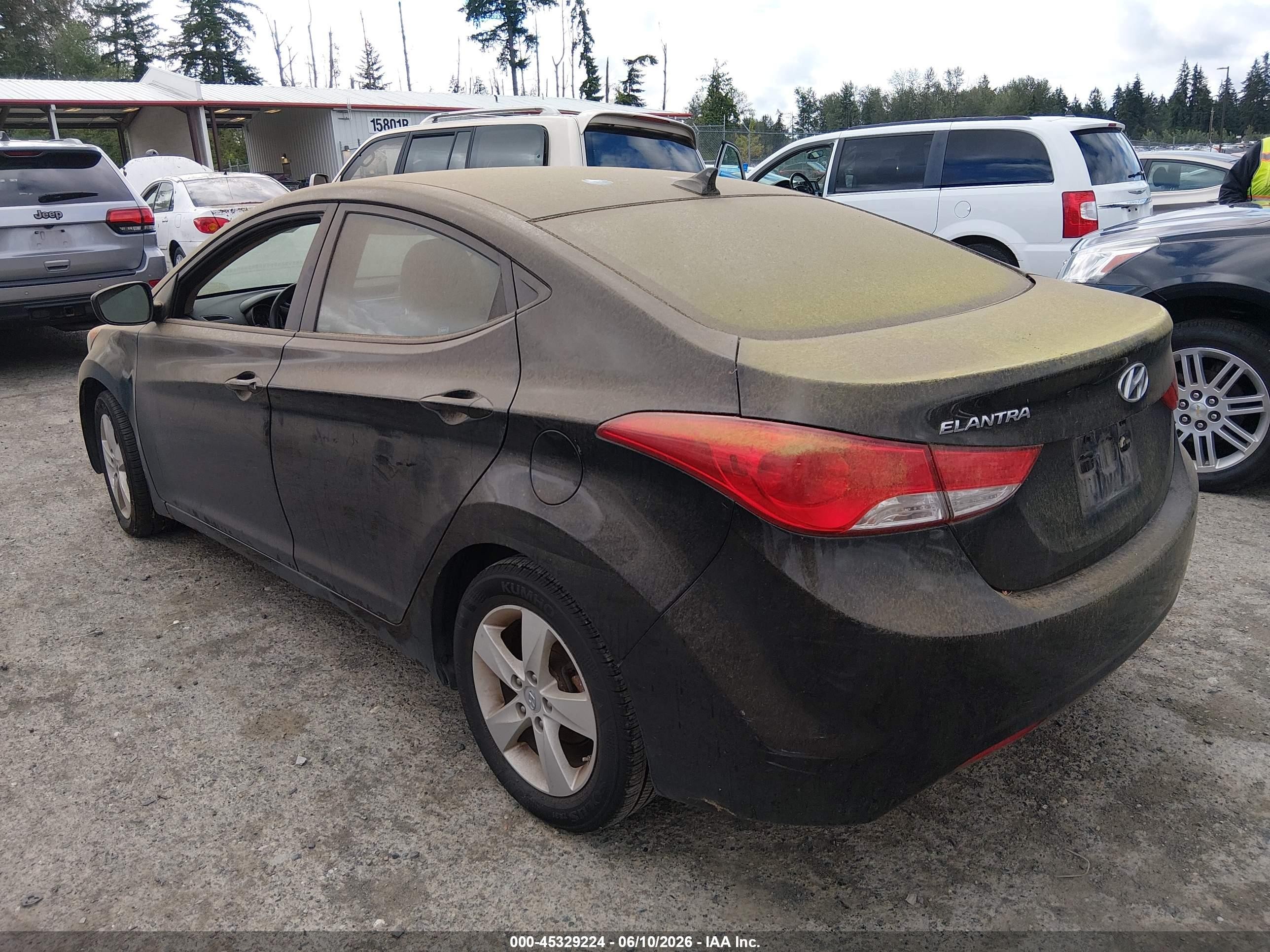 2011 Hyundai Elantra Gls Black vin: 5NPDH4AE7BH004158