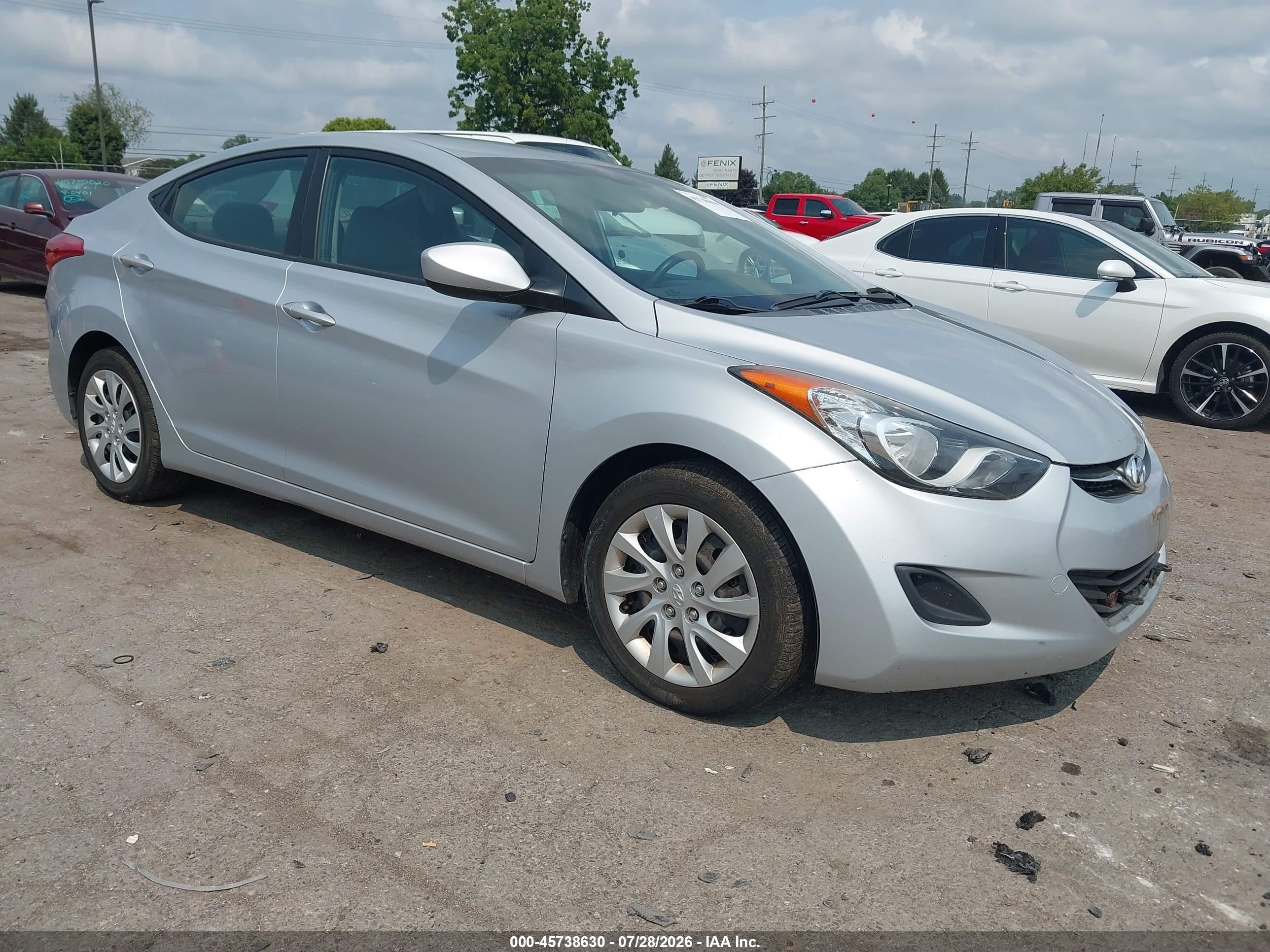 2011 Hyundai Elantra Gls Silver vin: 5NPDH4AE7BH010557