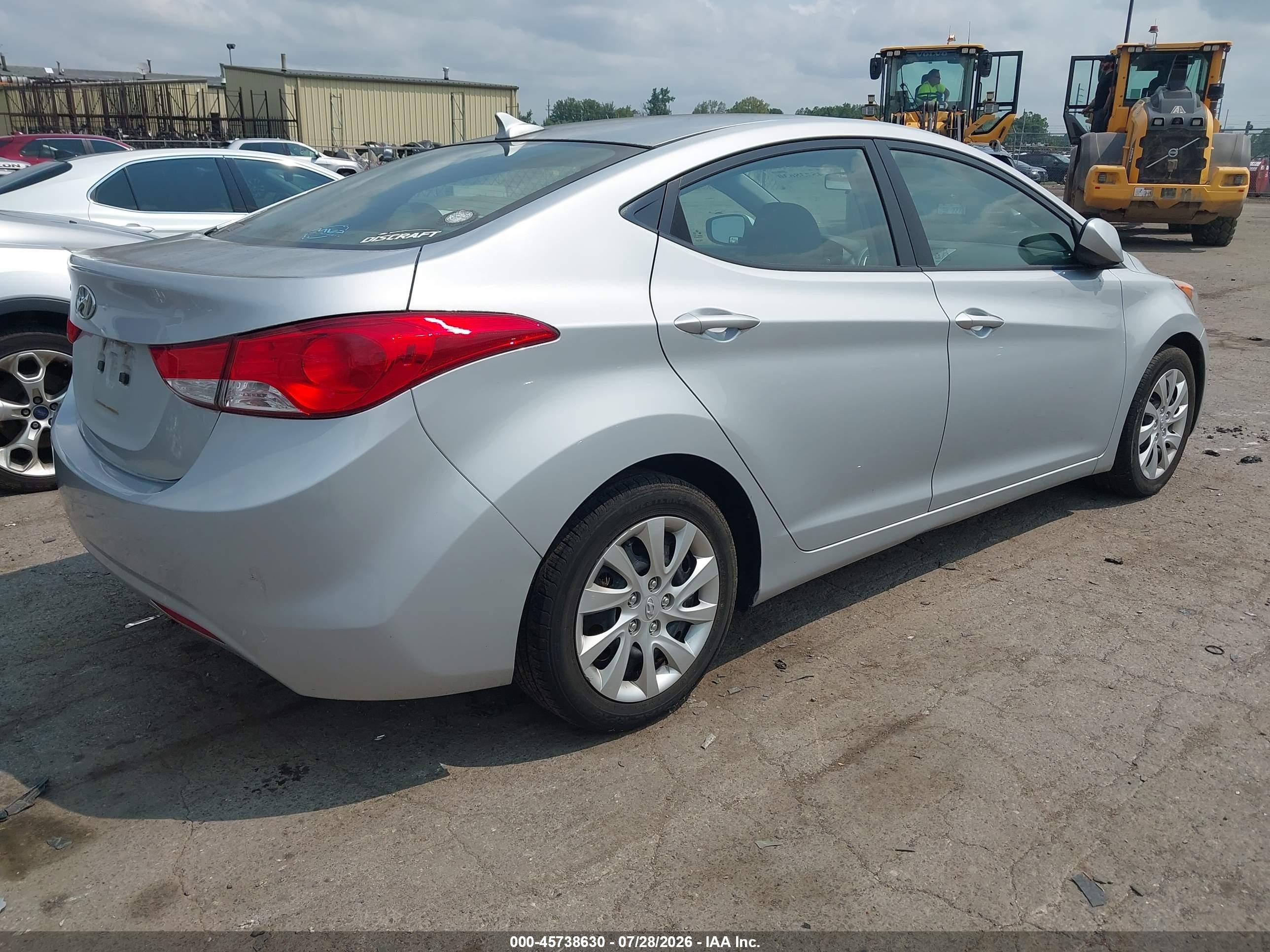2011 Hyundai Elantra Gls Silver vin: 5NPDH4AE7BH010557