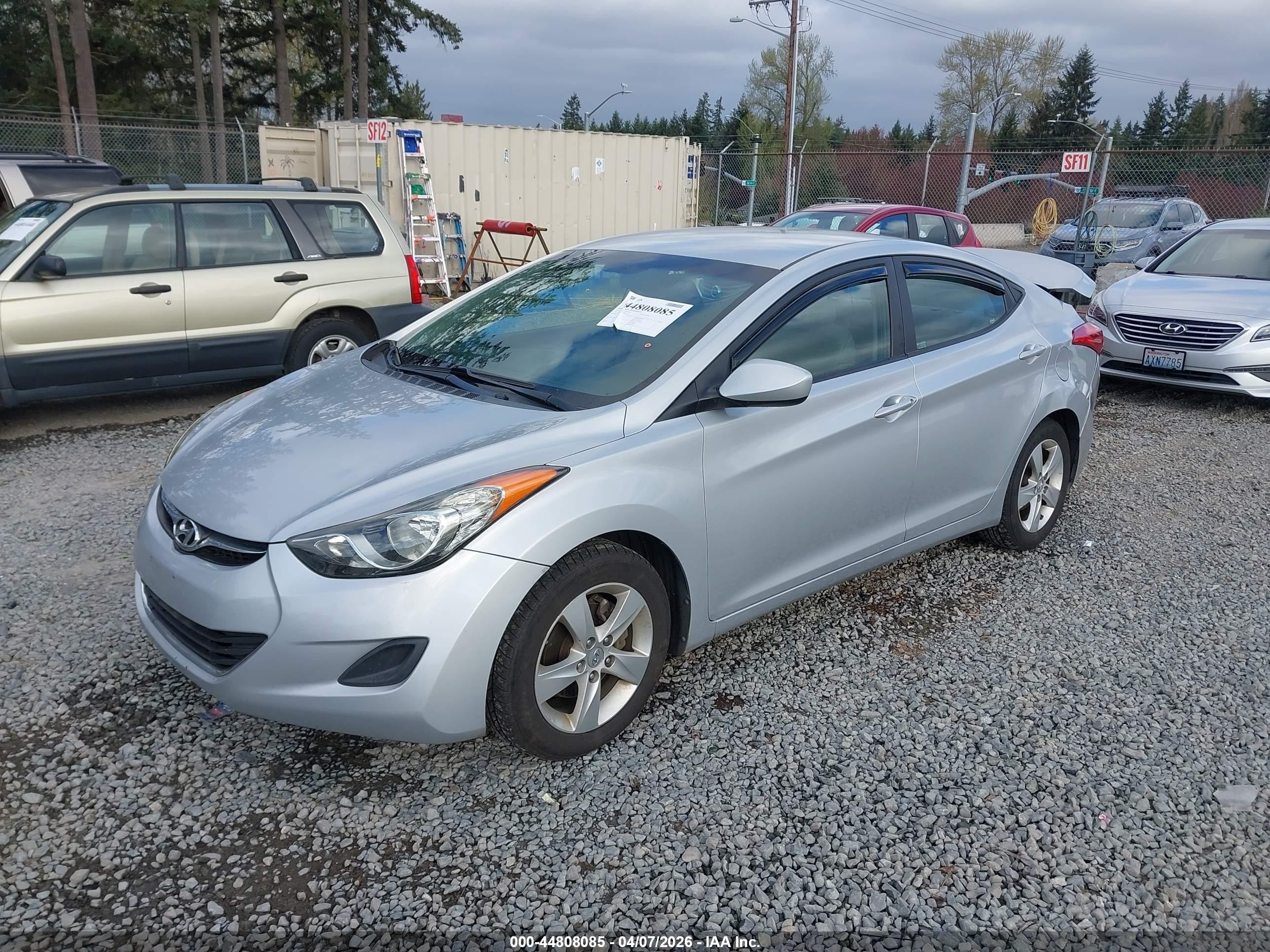 2011 Hyundai Elantra Gls Серый vin: 5NPDH4AE7BH013636