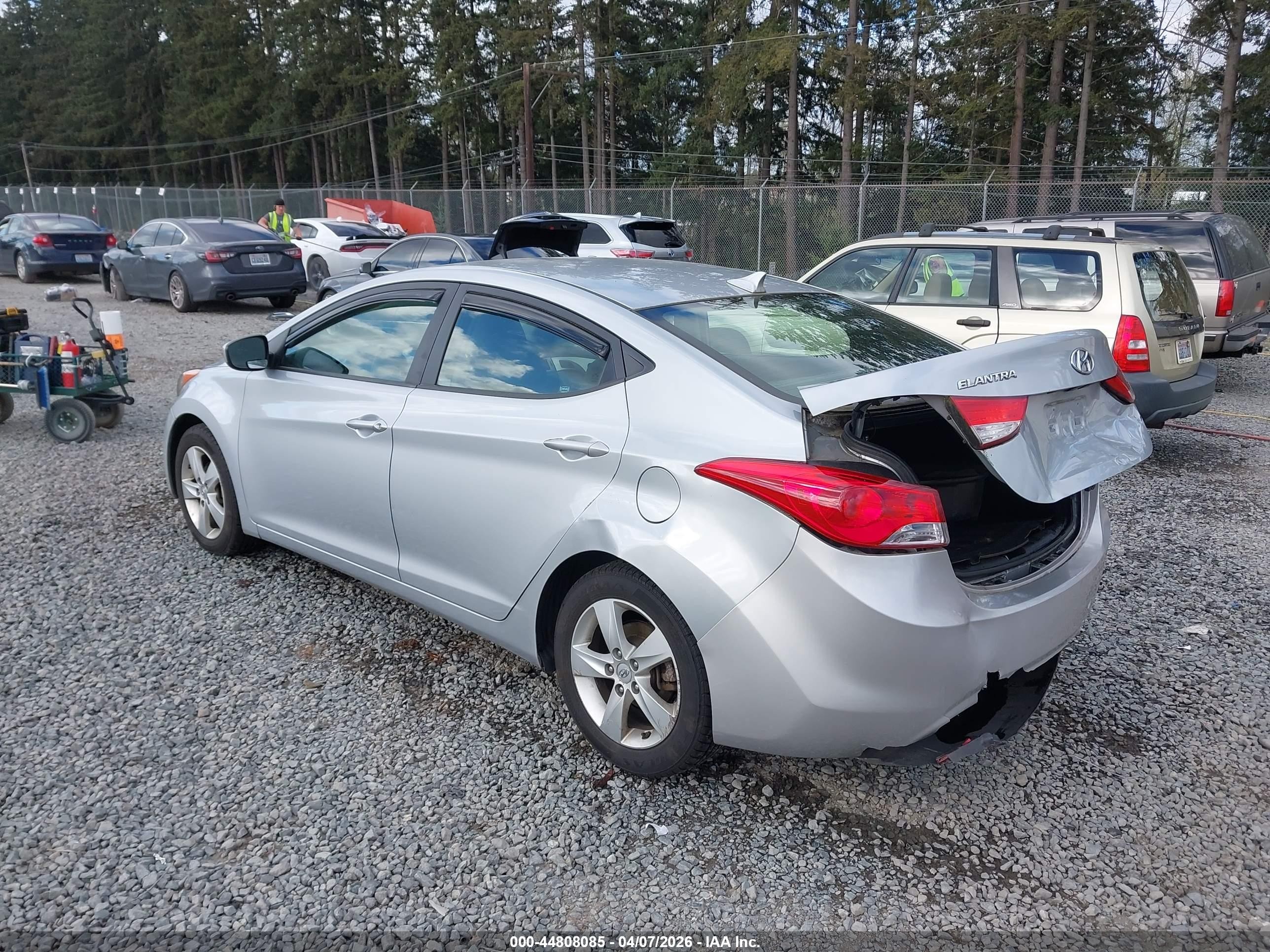 2011 Hyundai Elantra Gls Серый vin: 5NPDH4AE7BH013636