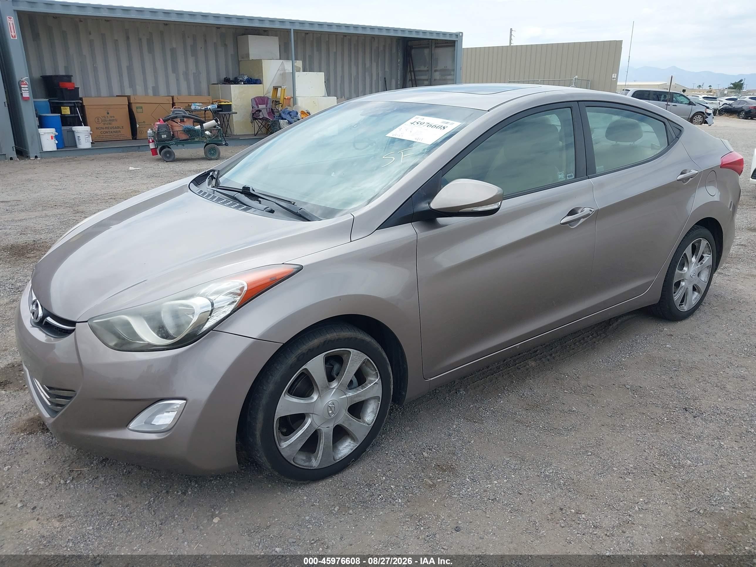 2011 Hyundai Elantra Limited Gray vin: 5NPDH4AE7BH016908