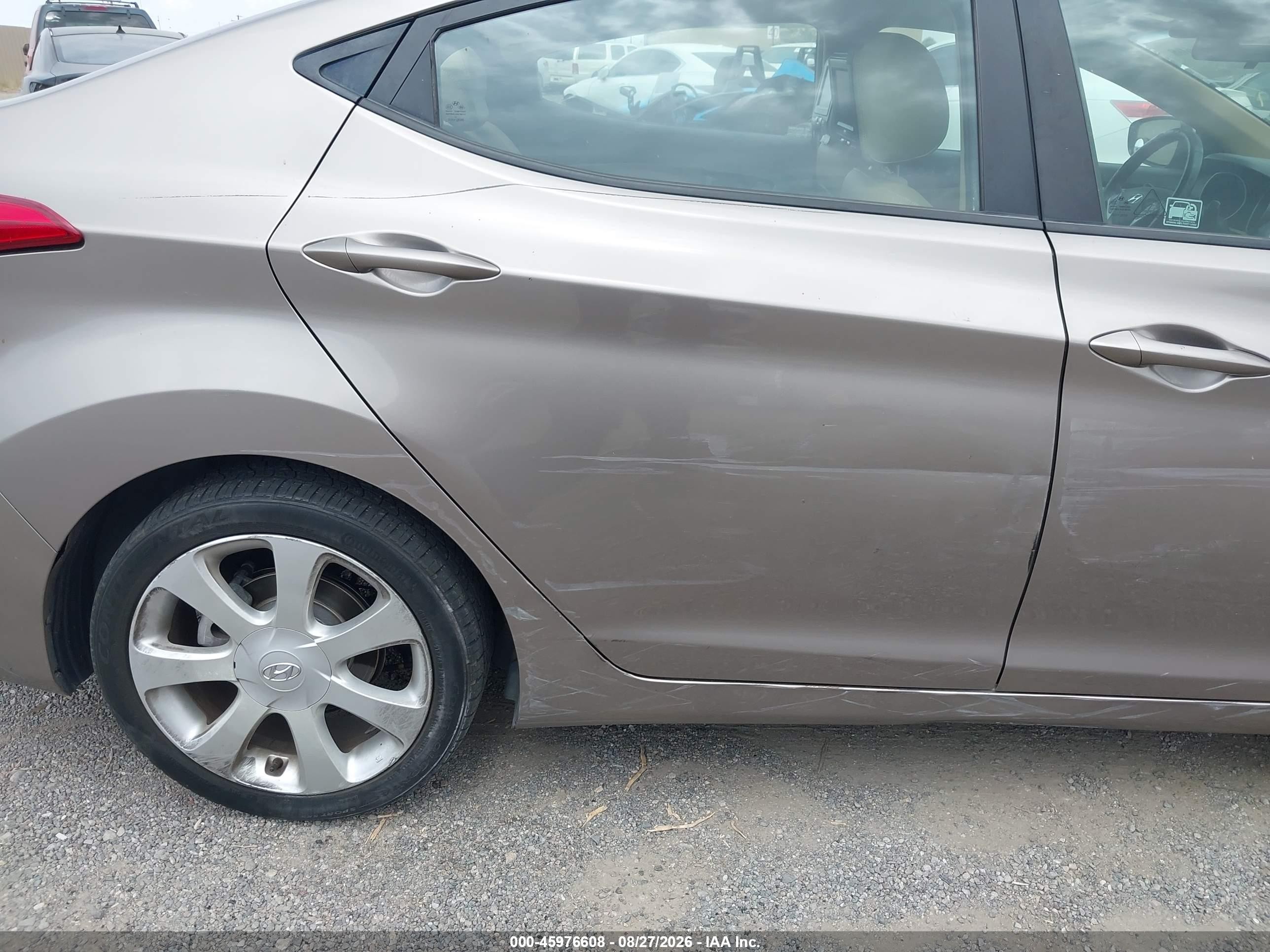 2011 Hyundai Elantra Limited Gray vin: 5NPDH4AE7BH016908