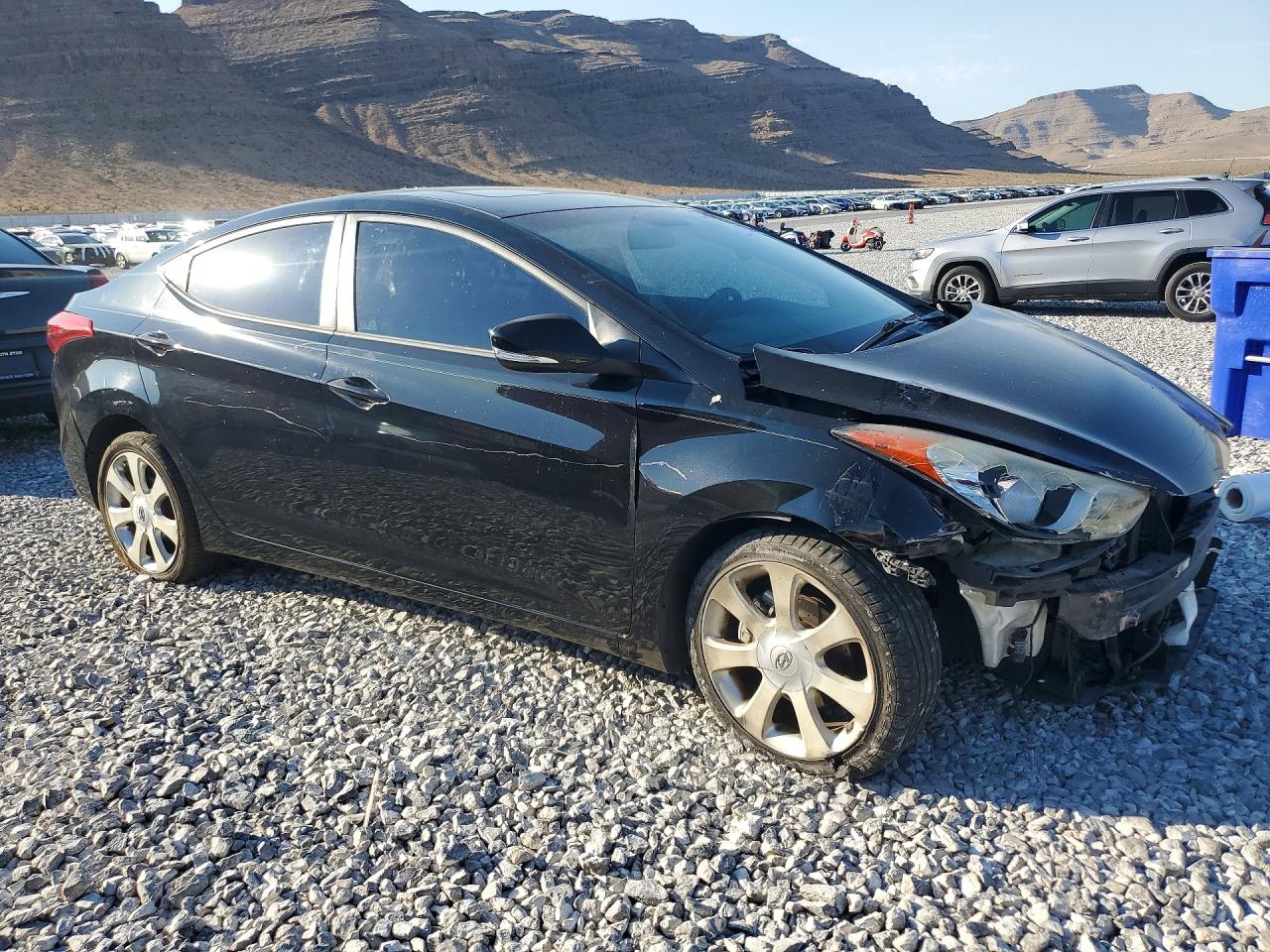 2011 Hyundai Elantra Limited Black vin: 5NPDH4AE7BH018674